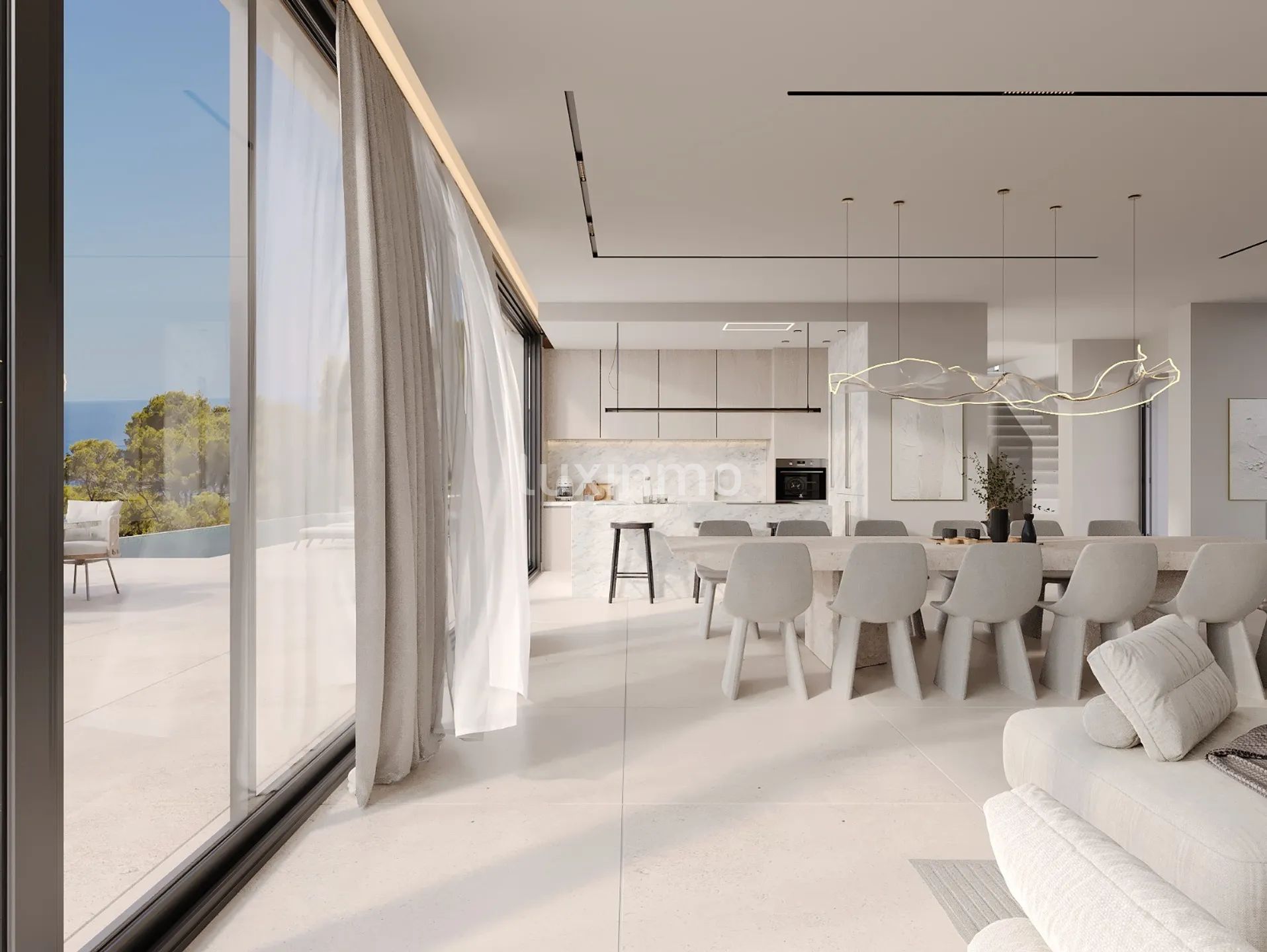Luxury villa under construction with sea views in Roca Llisa — photo 4