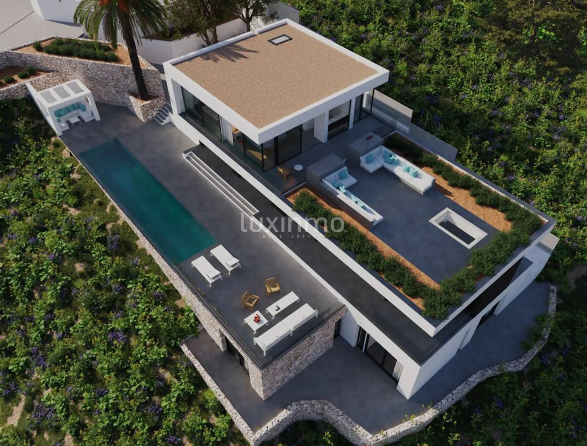 Luxury villa under construction with sea views in Roca Llisa — photo 13