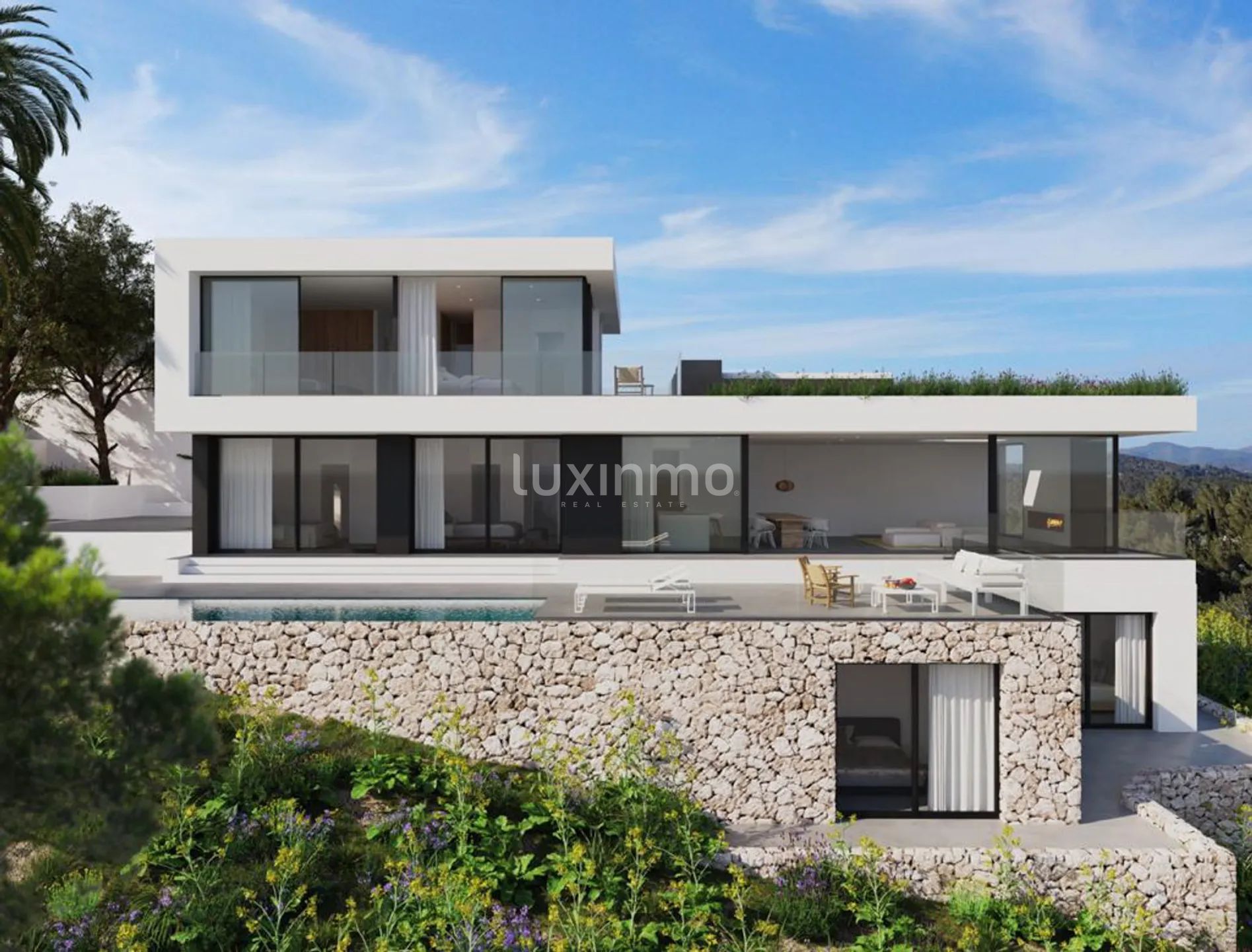Luxury villa under construction with sea views in Roca Llisa — photo 1