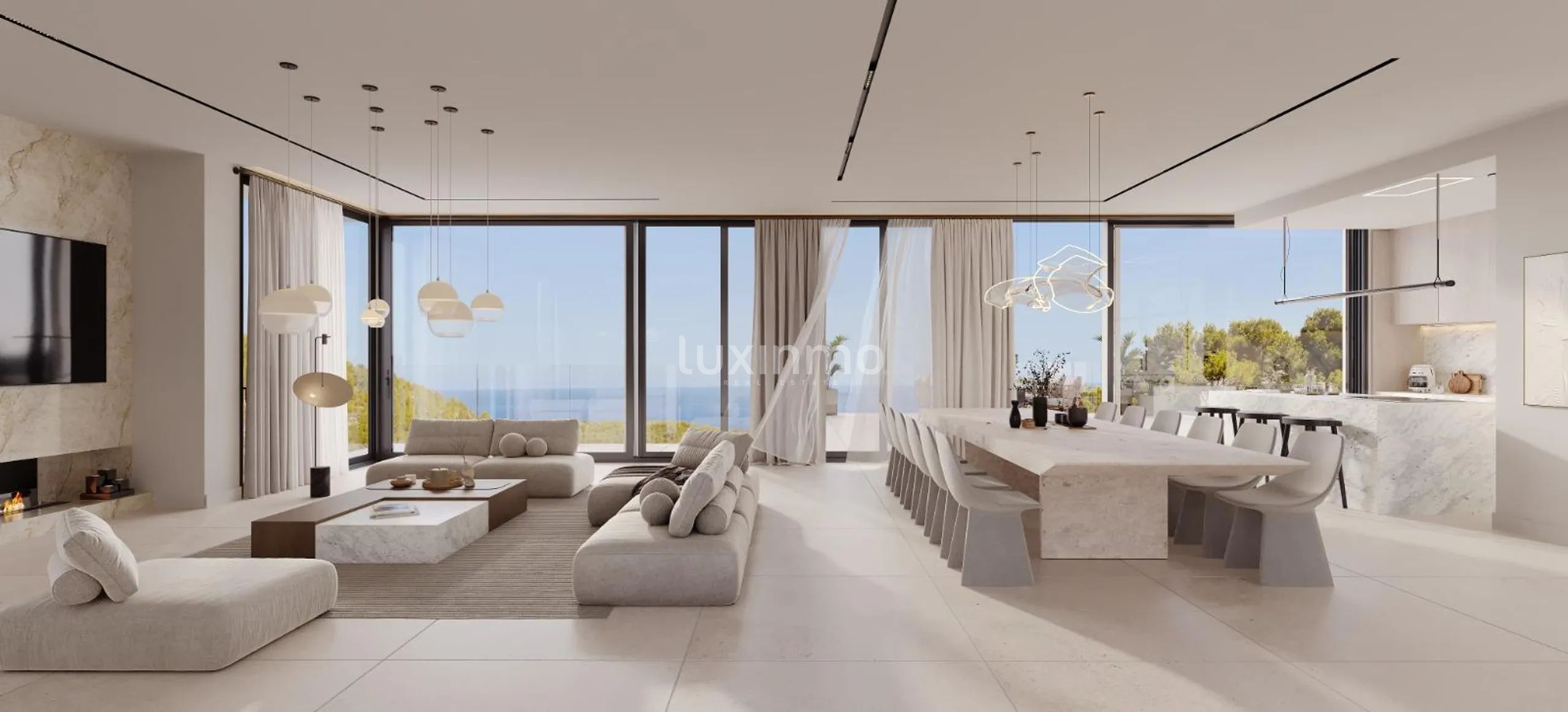Luxury villa under construction with sea views in Roca Llisa — photo 3