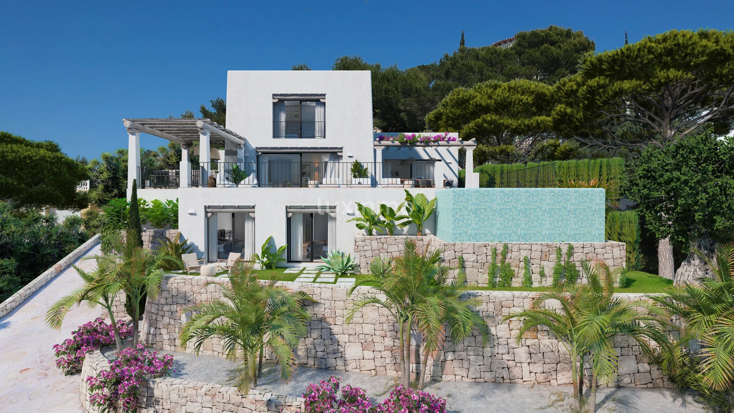 Ibizan villa with panoramic sea views in Moraira — photo 1