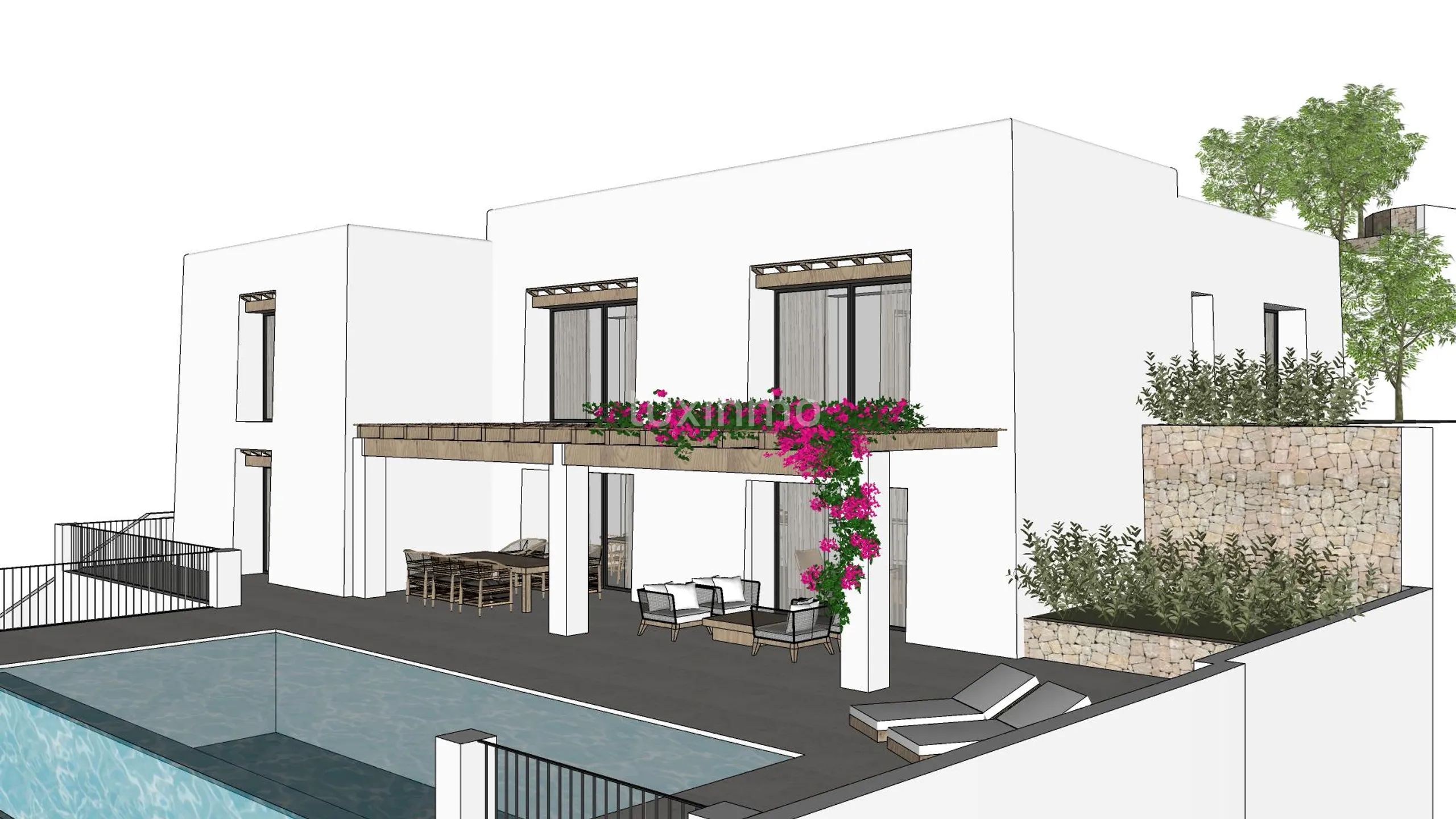 Villa ibicenca con vistas panorámicas al mar en Moraira — photo 11