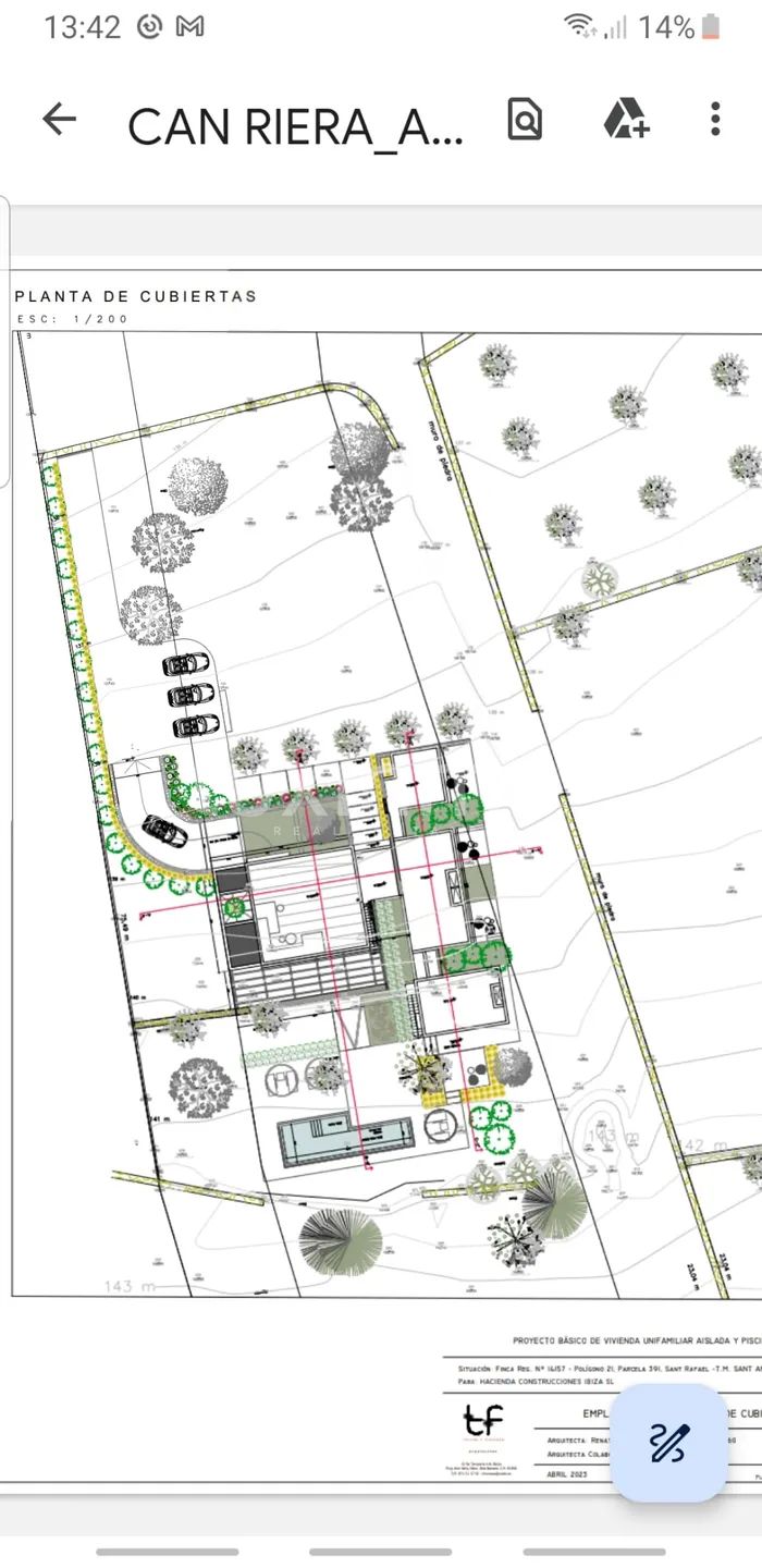 Plot for sale with project presented in Sant Rafel de Sa Creu — Floor Plan 1