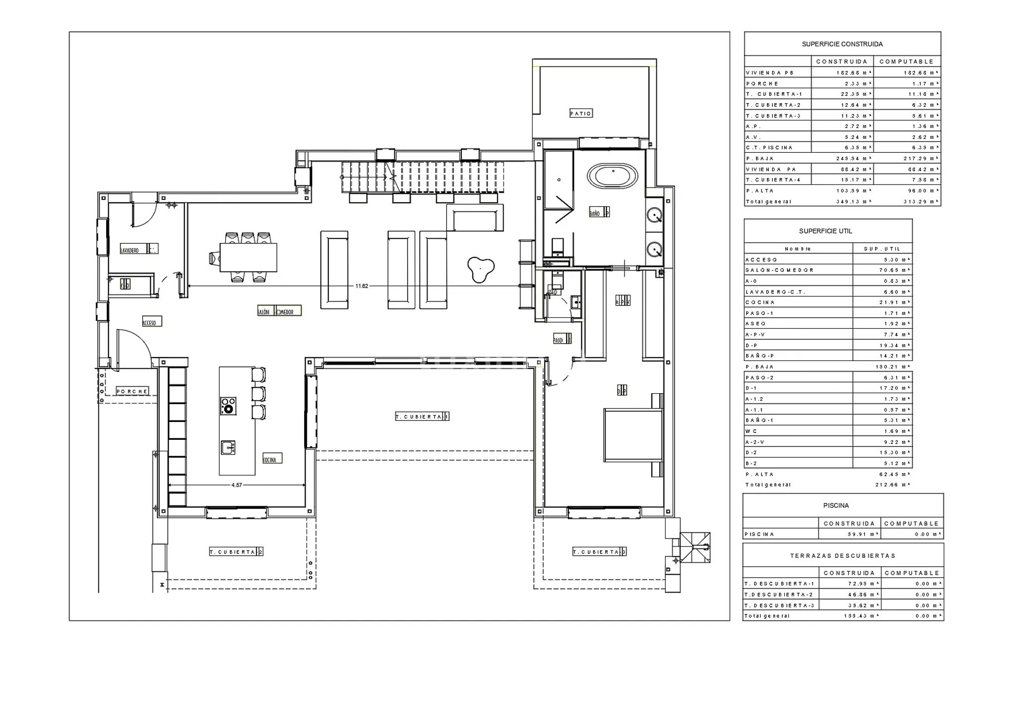 Oszałamiający dom wolnostojący w Moraira z prywatnym basenem i ogrodem — Floor Plan 1