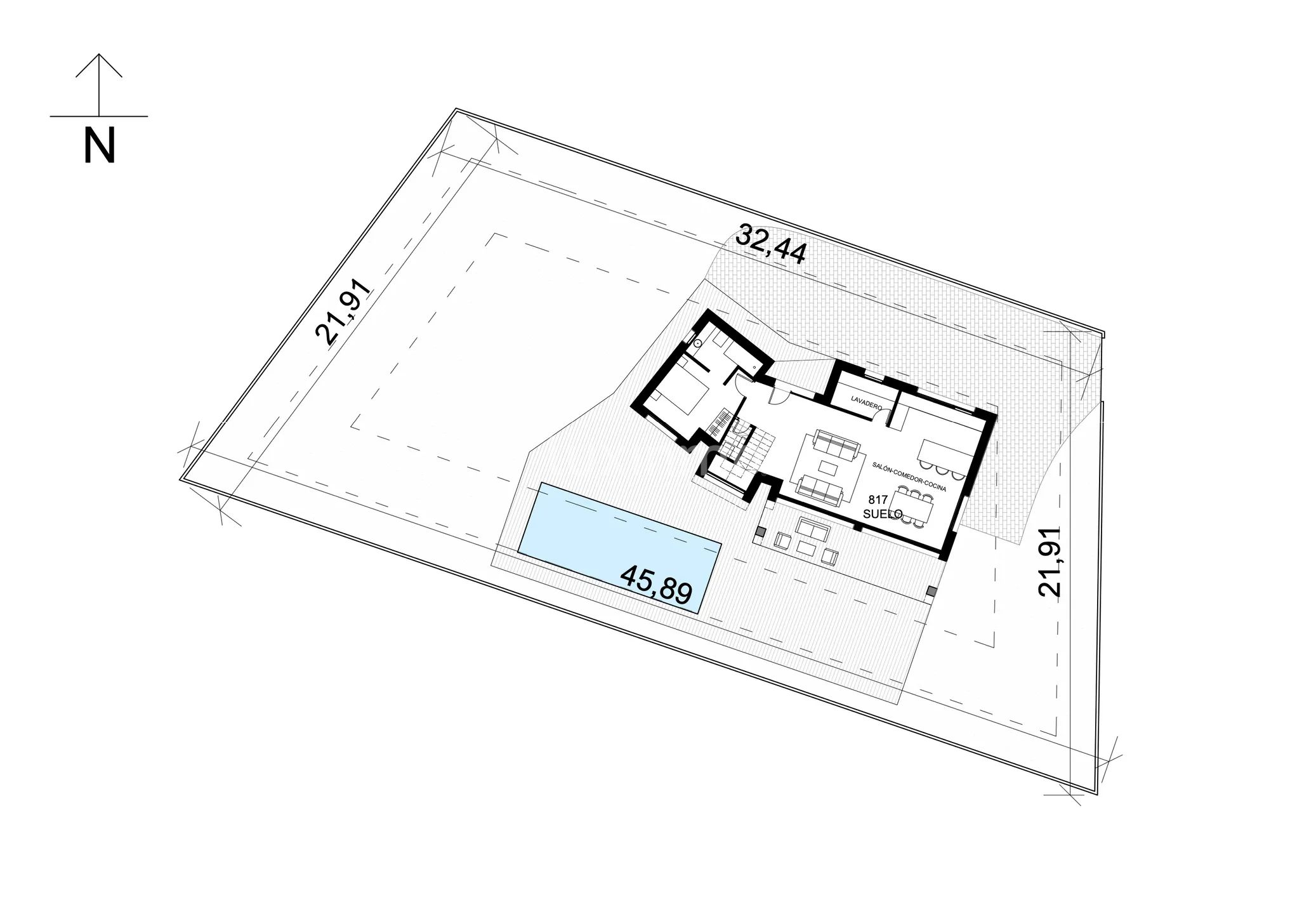 Modern detached house with private pool and garden in Calpe — Floor Plan 1