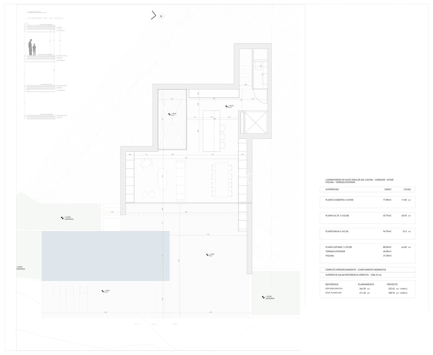 Modern villas with stunning sea views for sale in Benissa — Floor Plan 4