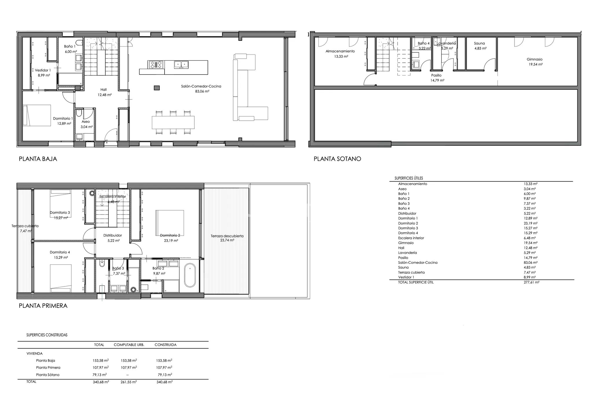 Luxueuse maison moderne avec vue sur la mer à La Fustera — Floor Plan 3