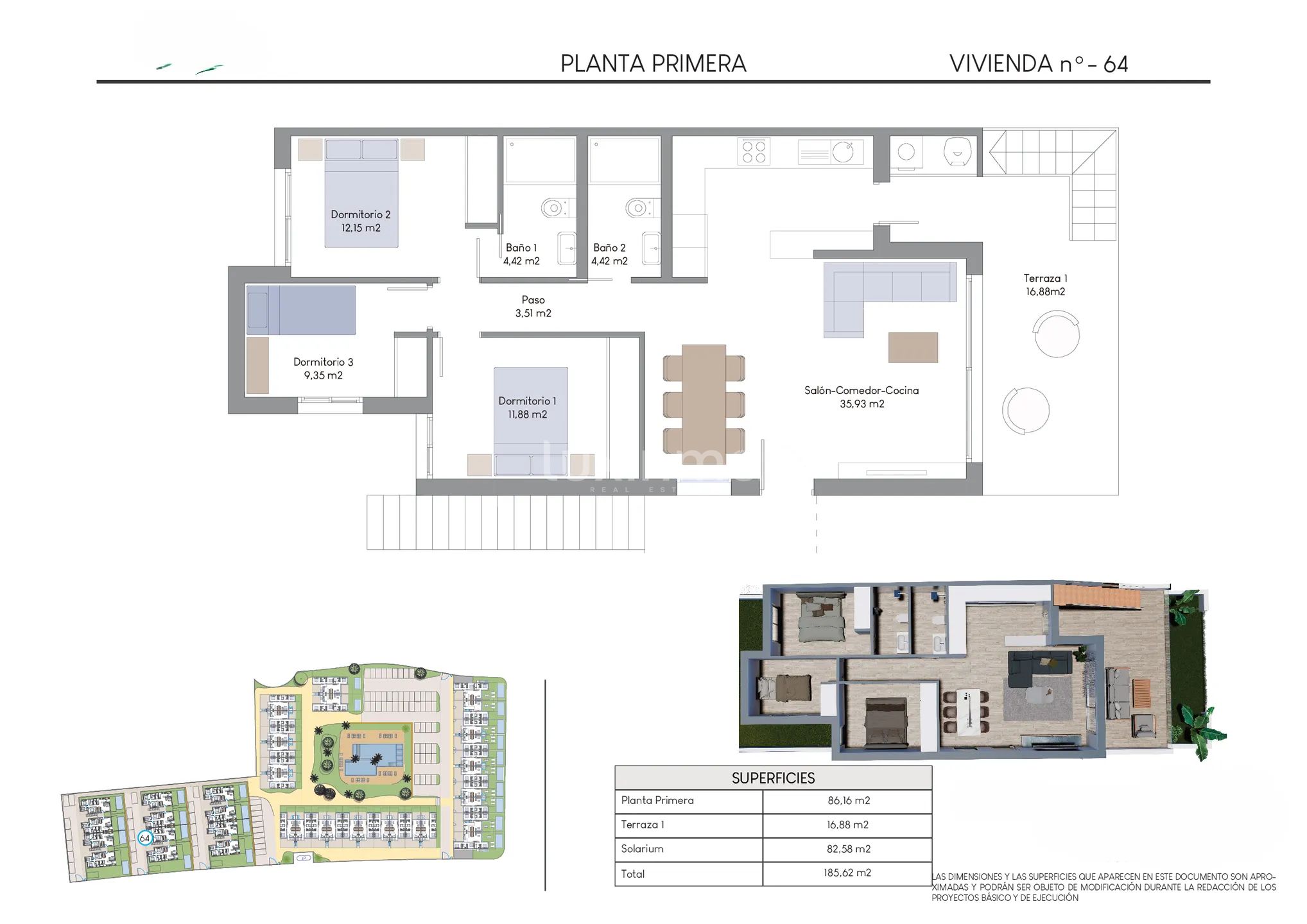 Modern Bungalow in Balcón de Finestrat — Floor Plan 1