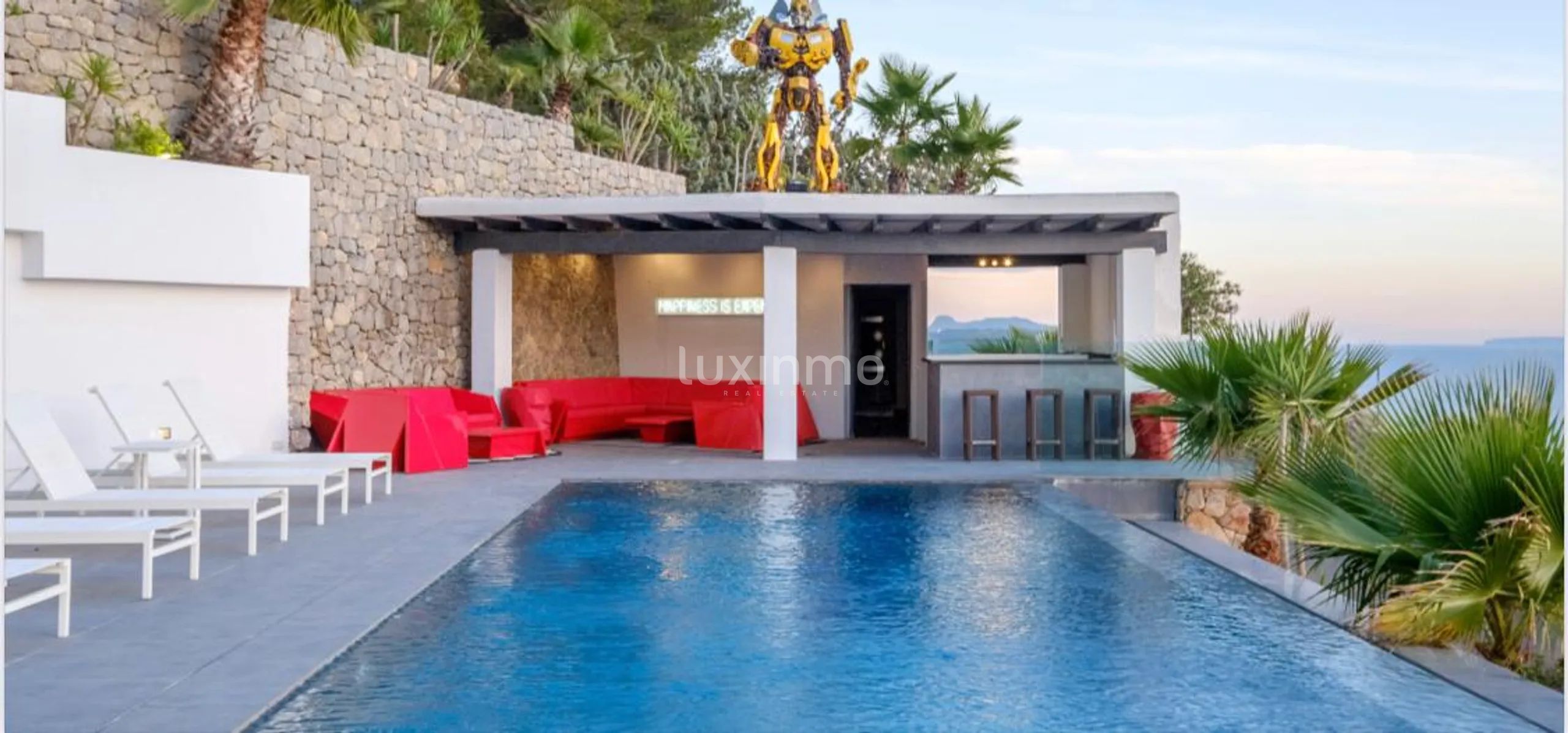 Villa moderne contemporaine avec vue panoramique sur la mer à Can Pep Simo - Ibiza — photo 12