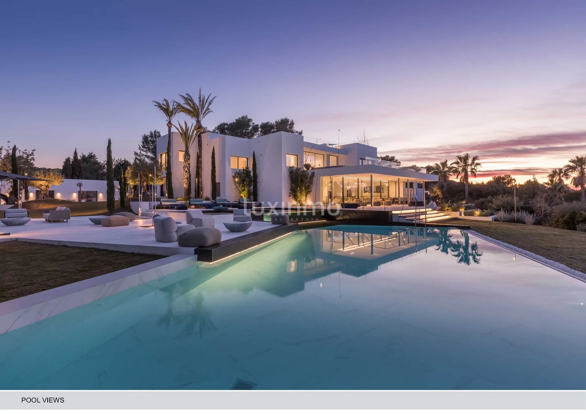 Modern Villa with panoramic Sea and Sunset Views nested in Private Pine Forest of Ibiza