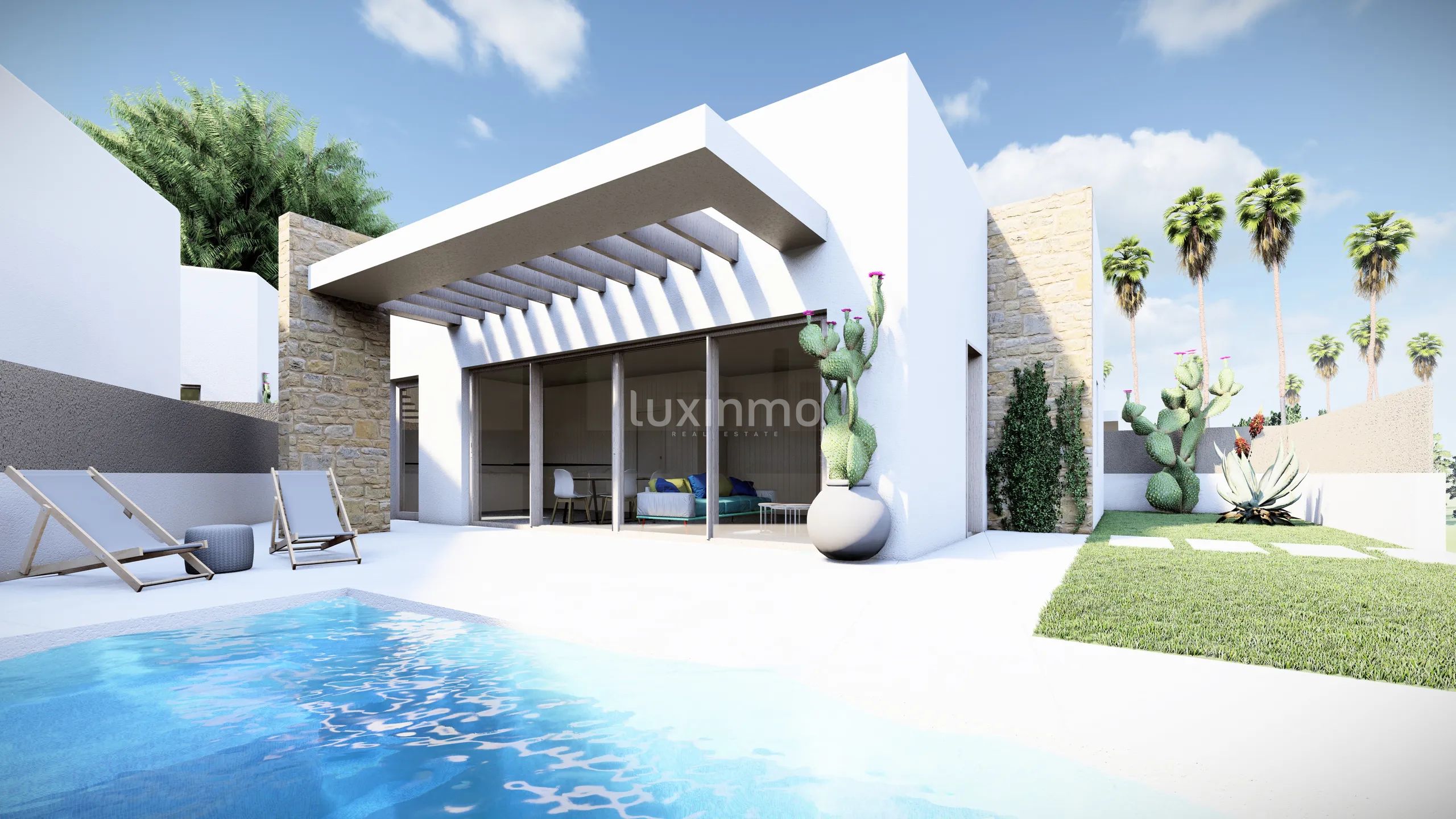 Impresionante villa de nueva construcción de estilo ibicenco en San Miguel de Salinas — photo 1