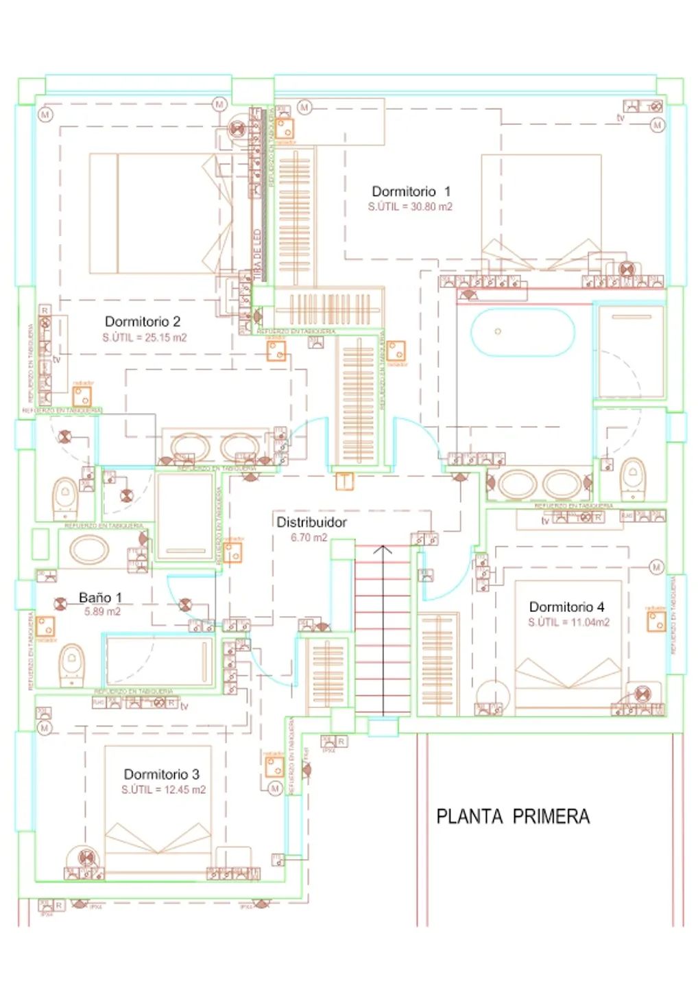 Front line beach villa with 5 bedrooms for sale in El Campello — Floor Plan 1