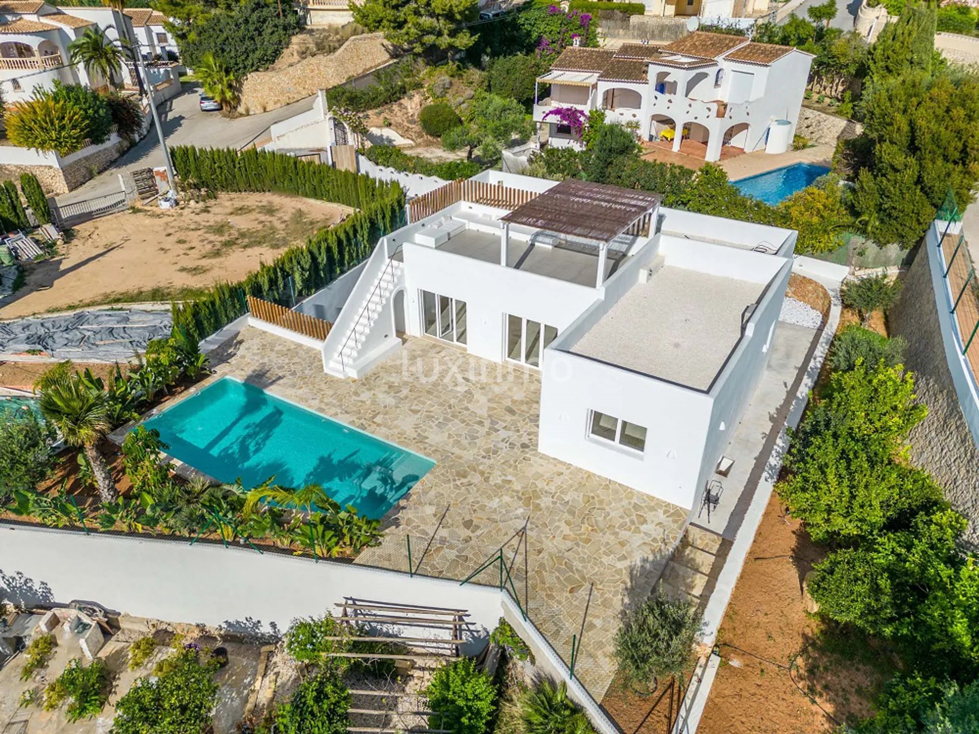 Maison neuve de style ibiza avec vue sur la mer à La Fustera, Benissa — photo 54