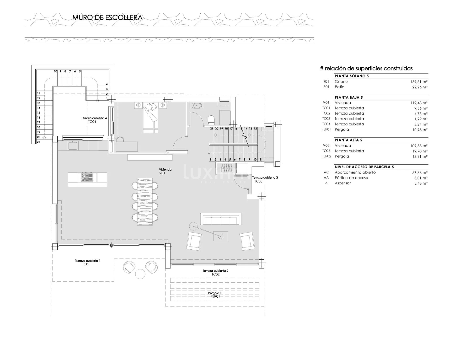 Modern luxury villa with sea views in Sierra Cortina — Floor Plan 2