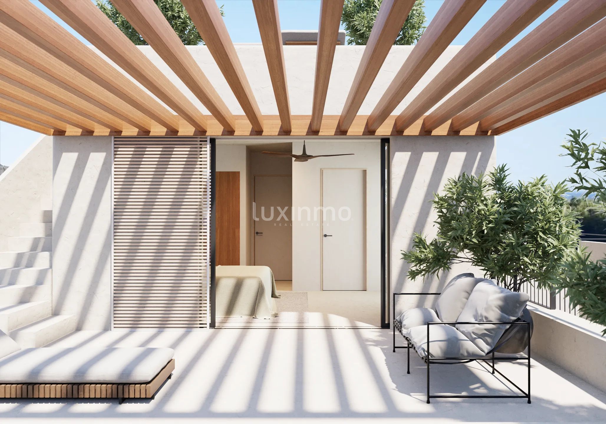 Nieuwbouw modern halfvrijstaand huis met privézwembad vlakbij het strand in Port des Torrent, Ibiza — photo 6