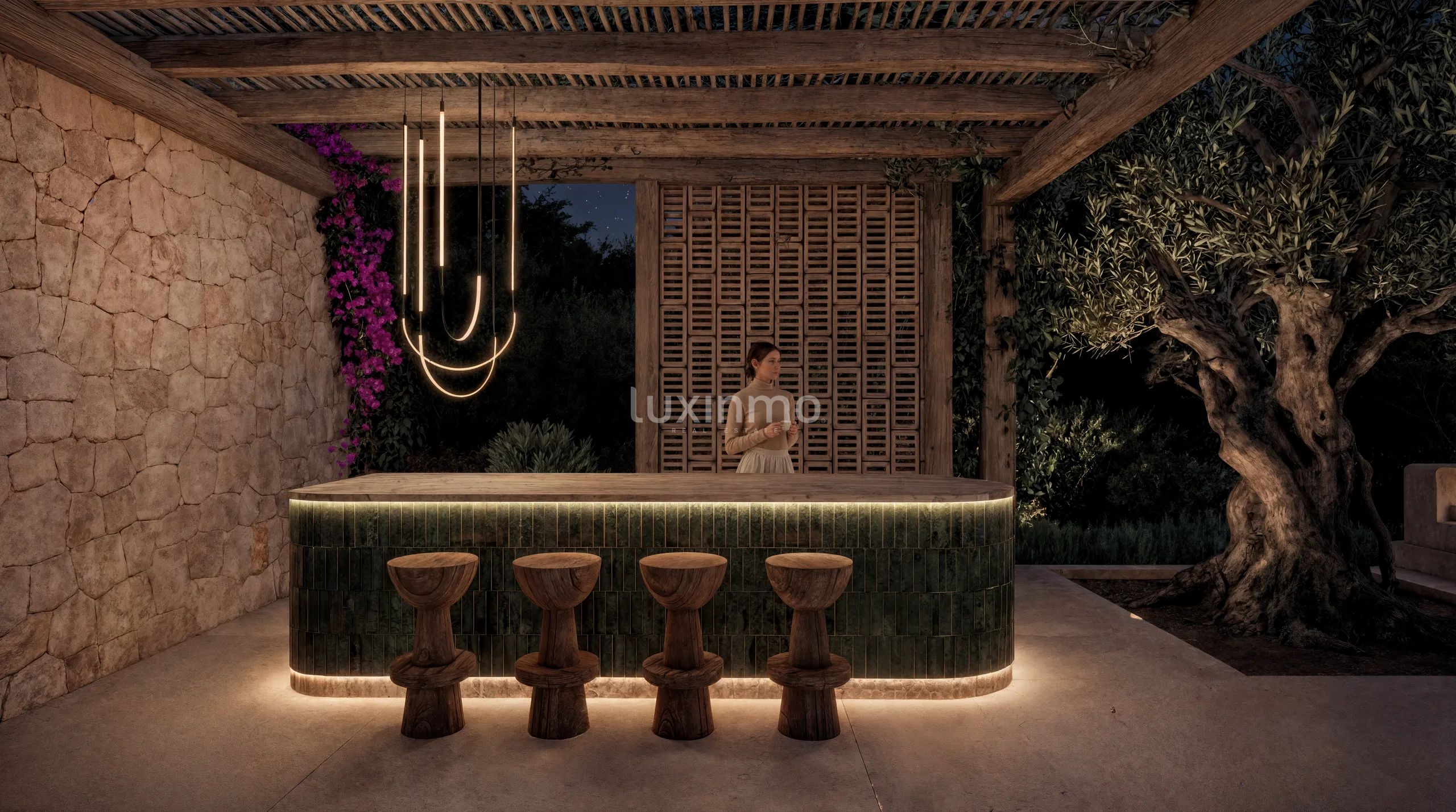 Luxurious villa with sea & sunset views in Cala Salada, Ibiza — photo 14