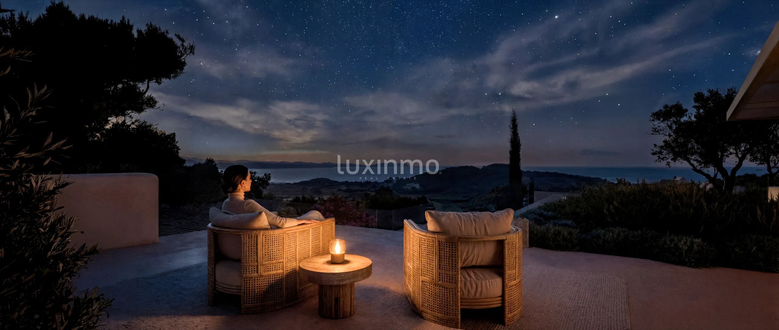 Luxurious villa with sea & sunset views in Cala Salada, Ibiza — photo 10