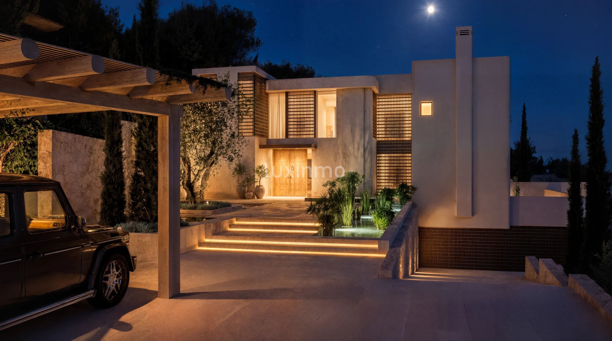 Luxurious villa with sea & sunset views in Cala Salada, Ibiza — photo 15