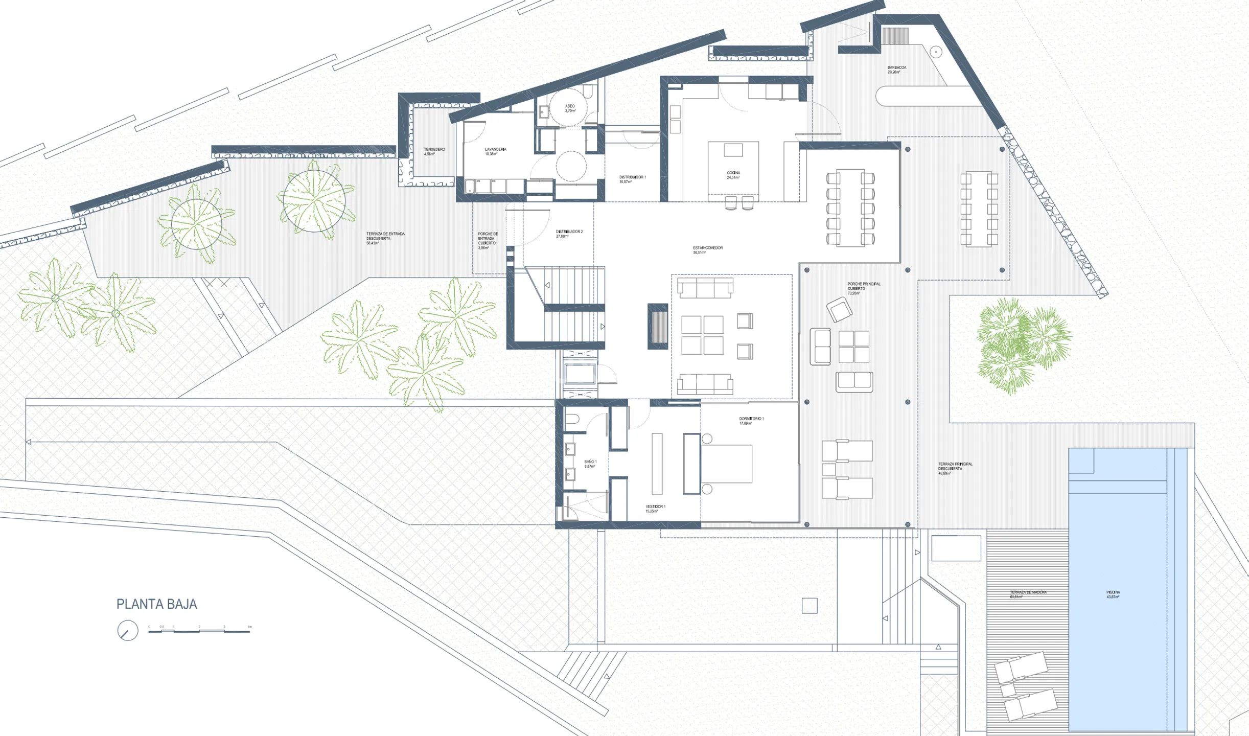Lujosa villa con vistas al mar y a la puesta de sol en Cala Salada, Ibiza — Floor Plan 3