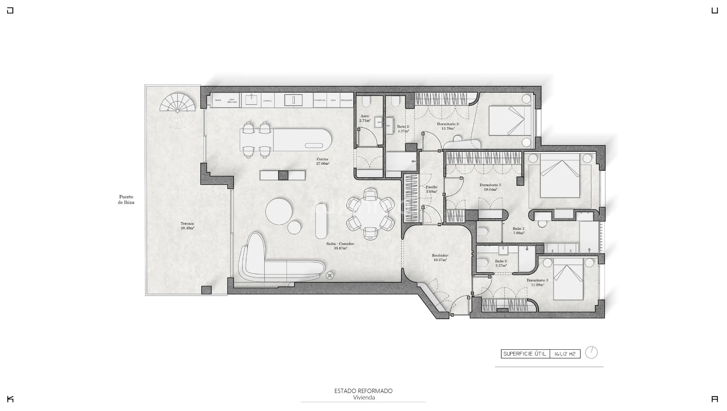 Stunning Penthouse in Marina Botafoc-Talamanca with Renovation Project — Floor Plan 4