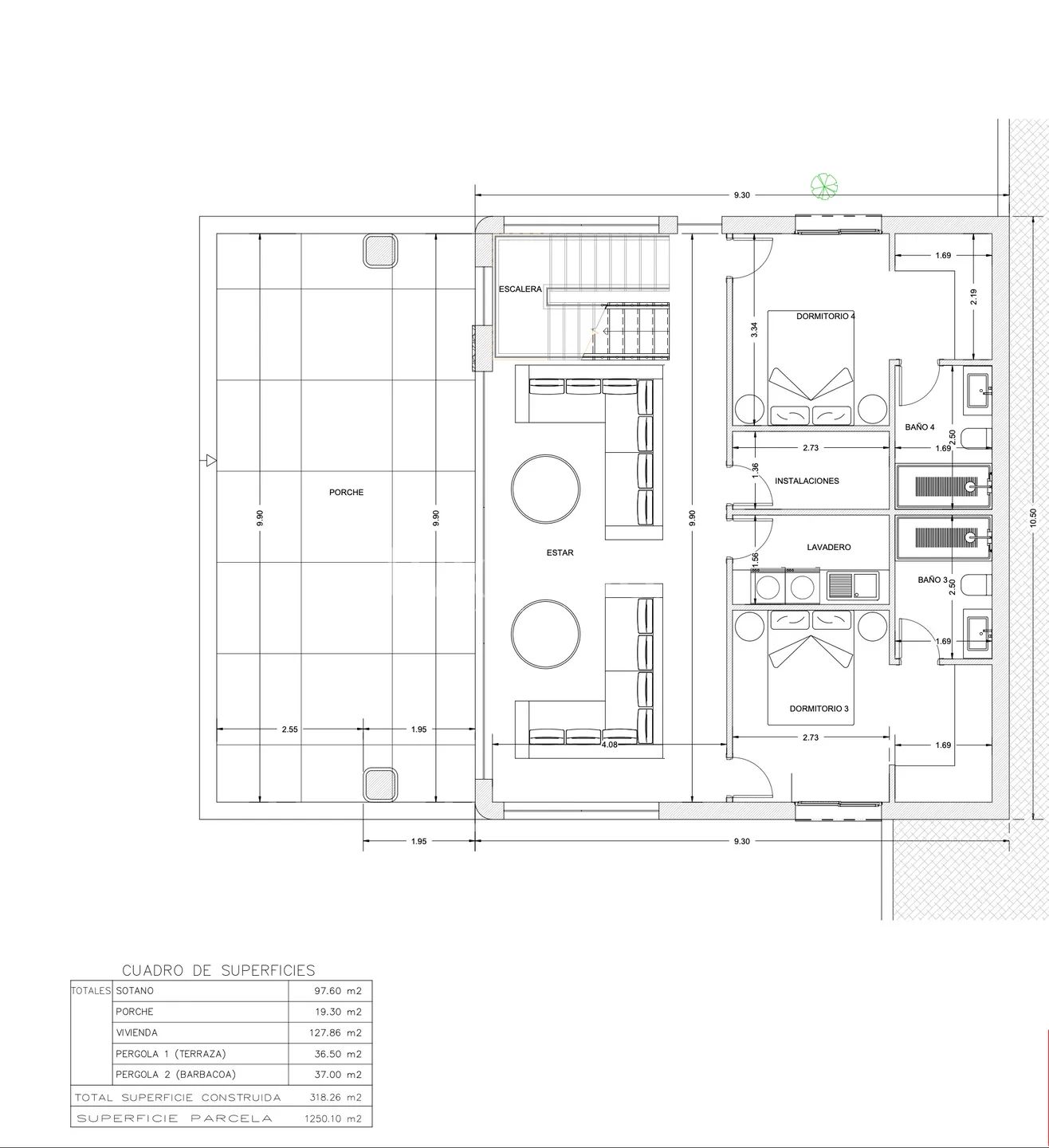 Modern Mediterranean House with Sea Views in Pedreguer — Floor Plan 2