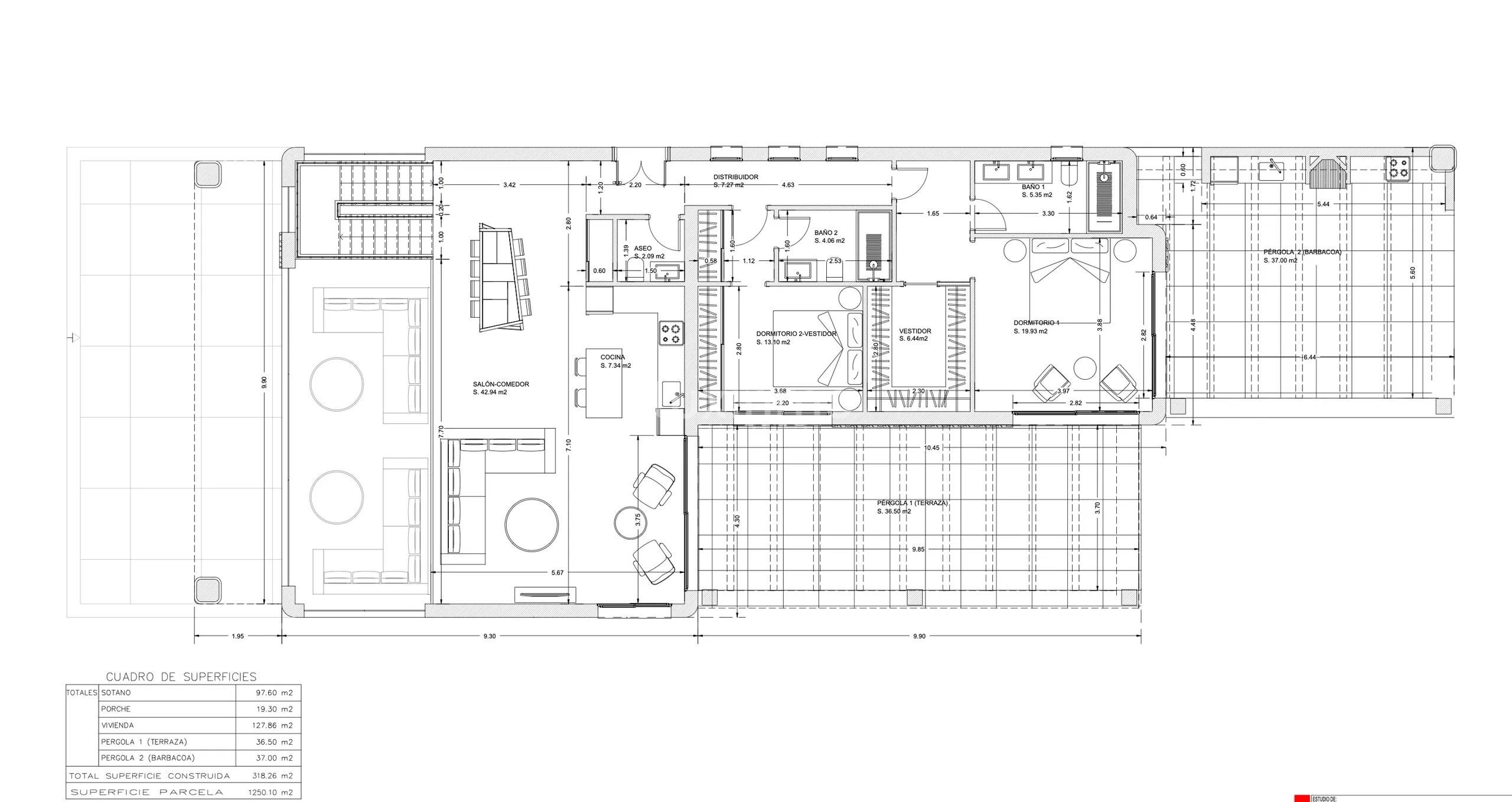 Modern Mediterranean House with Sea Views in Pedreguer — Floor Plan 3