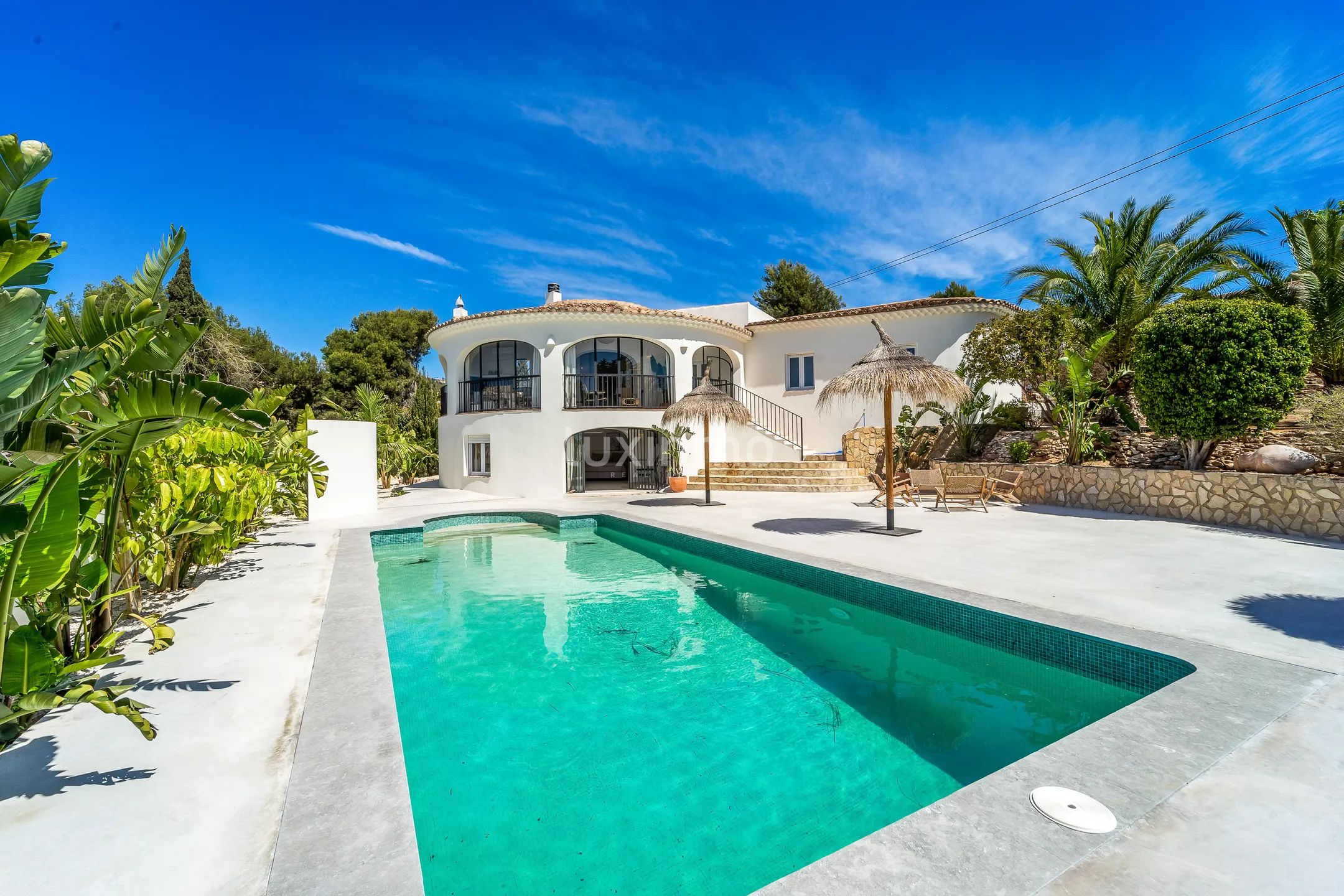 Modern Ibiza style detached house with stunning views in Calpe — photo 1