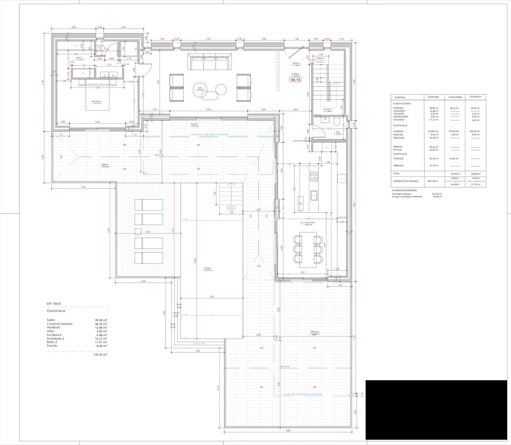 Luxuriöses Einfamilienhaus mit 5 Schlafzimmern und Meerblick in Moraira — Floor Plan 3