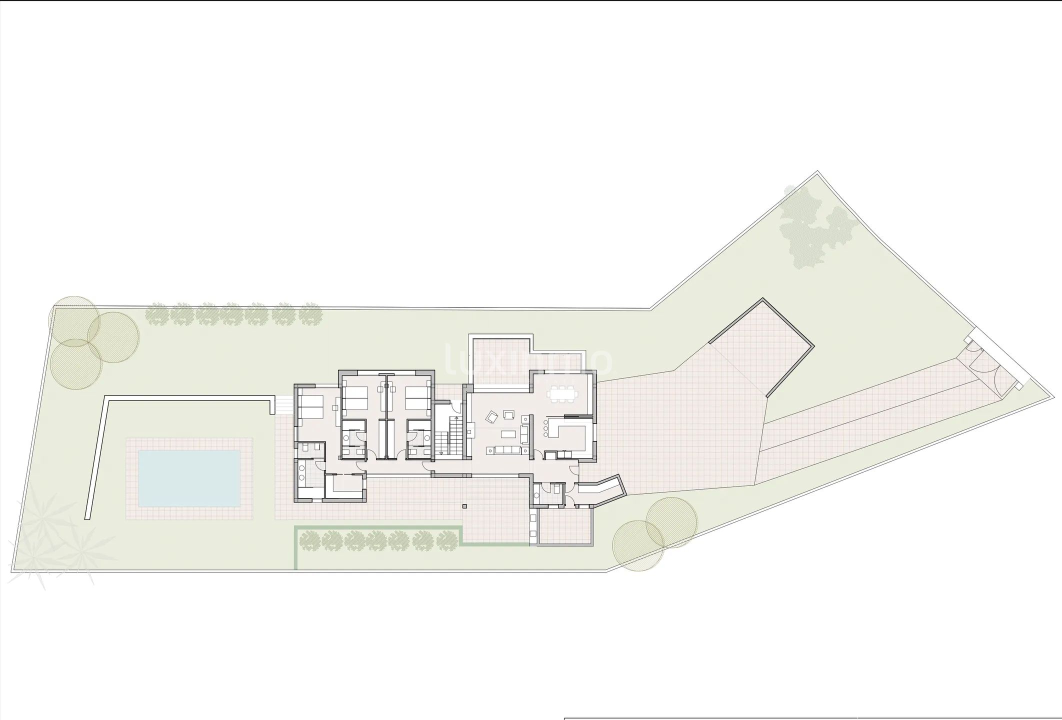 Luxurious modern villa with stunning mountain views in Pinomar, Jávea — Floor Plan 1