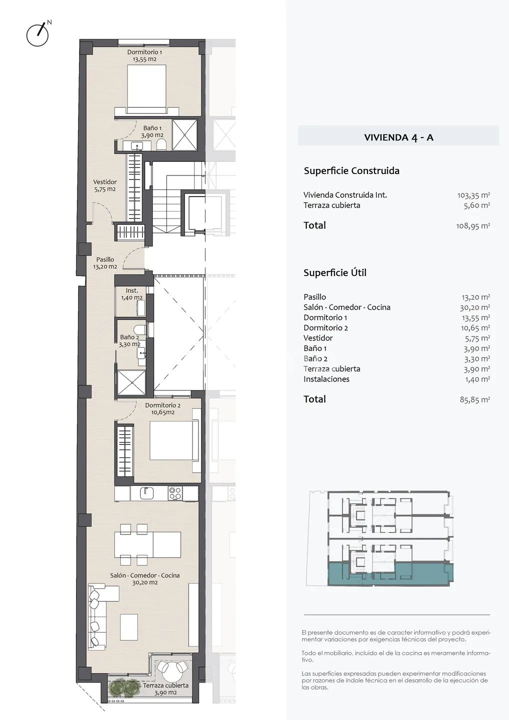 Modern Apartment in Altea Town — Floor Plan 1