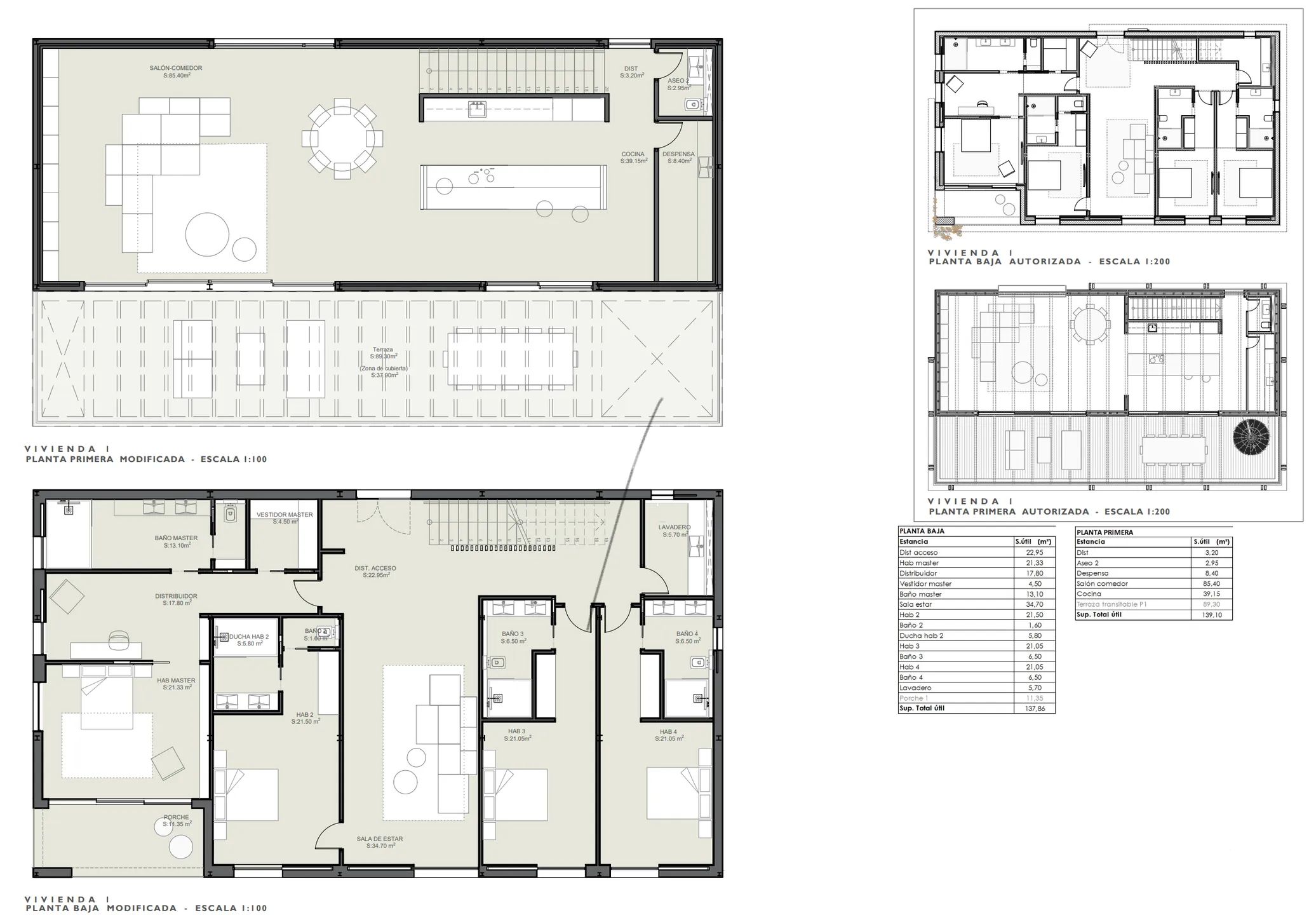 Contemporary 4-bedroom house with pool and sea views in Jesús — Floor Plan 1