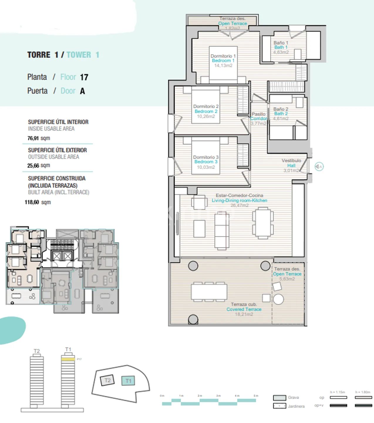 Modern Penthouse in Arenal-Bol Beach — Floor Plan 1