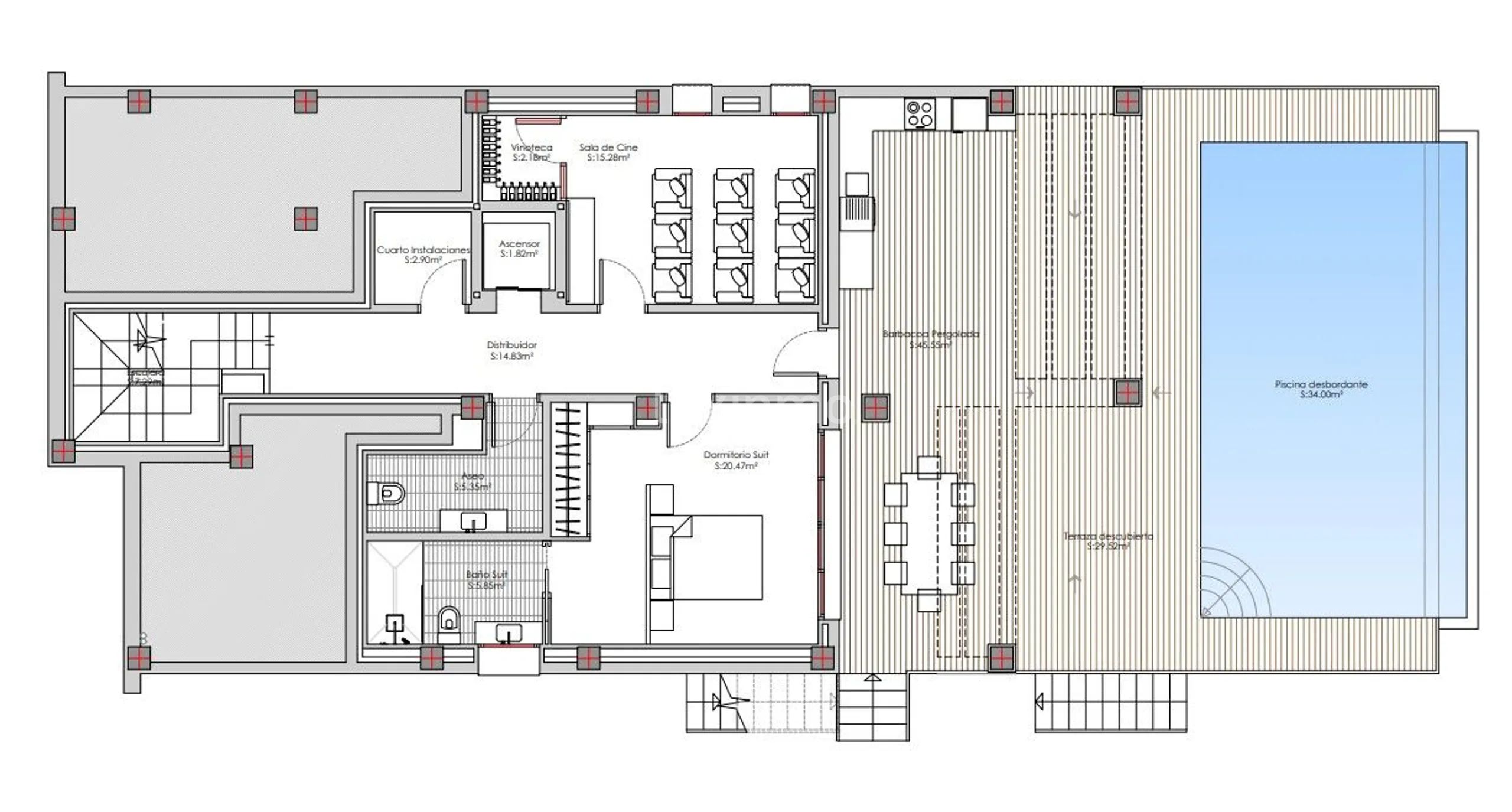 Detached house with sea views in Calpe — Floor Plan 3