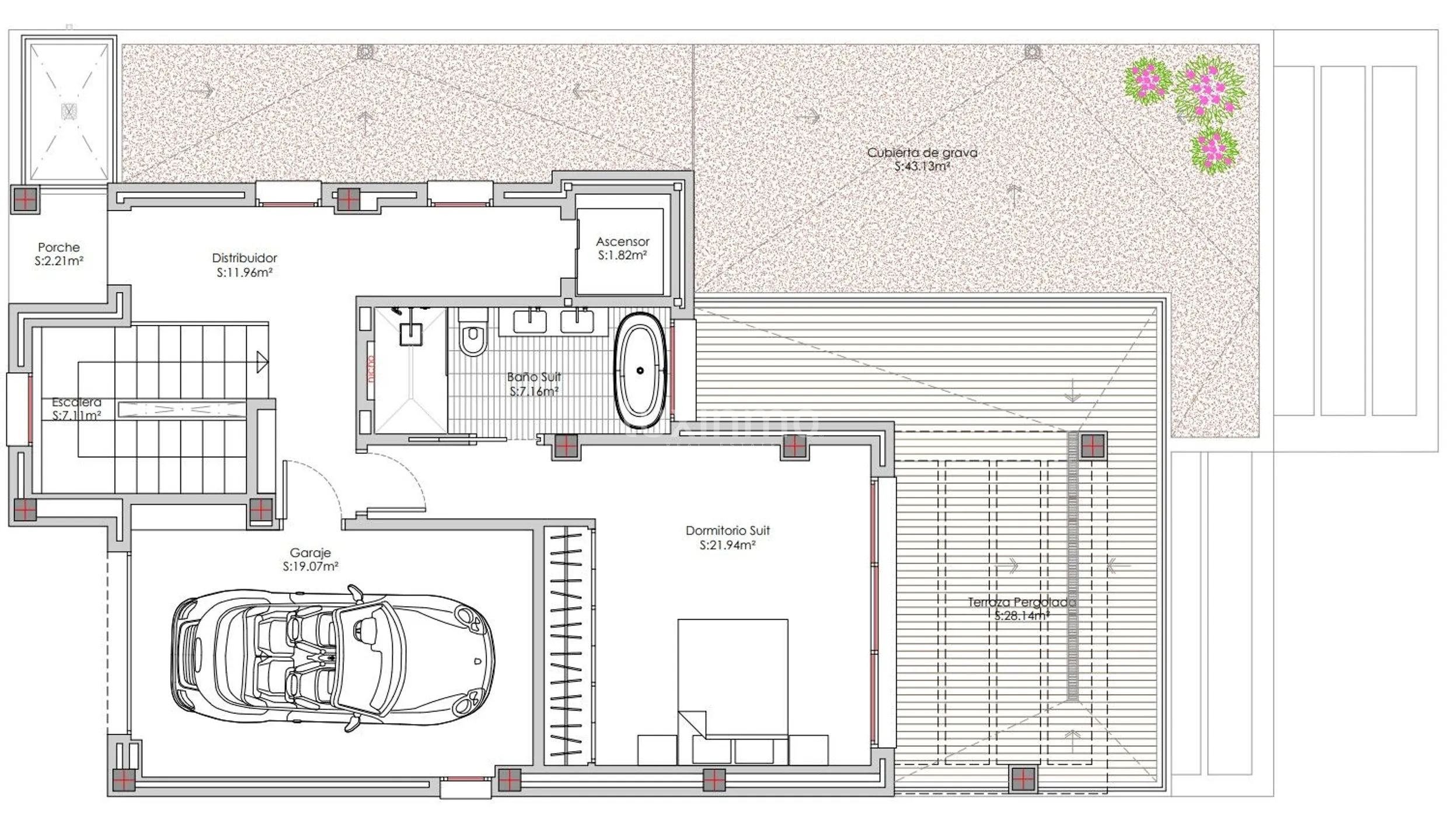 Detached house with sea views in Calpe — Floor Plan 2