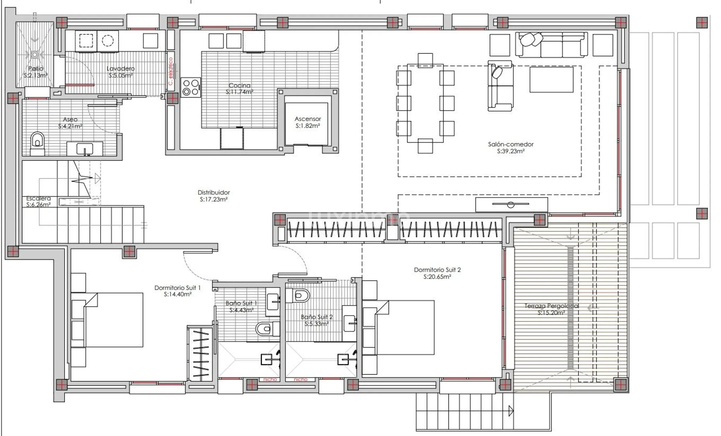 Detached house with sea views in Calpe — Floor Plan 1