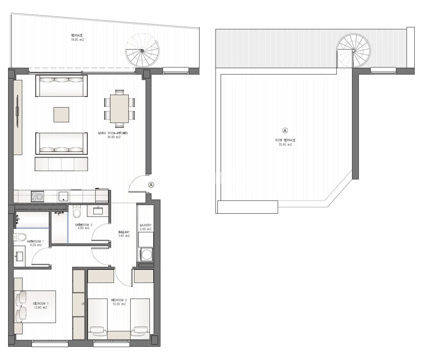 Modern Penthouse in Ibiza — Floor Plan 1