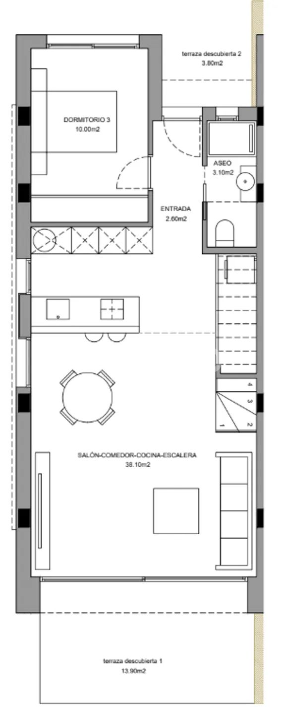 Modern Townhouse in Urb. Sierra Cortina — Floor Plan 2