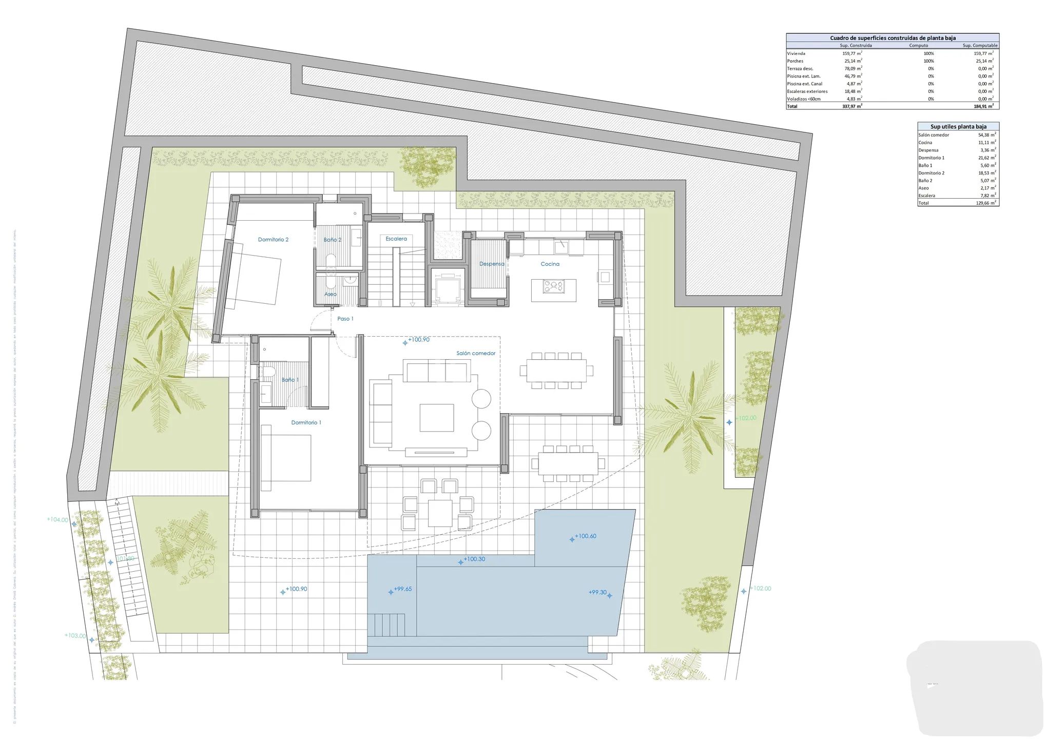 New Villa with stunning views in Calpe — Floor Plan 1