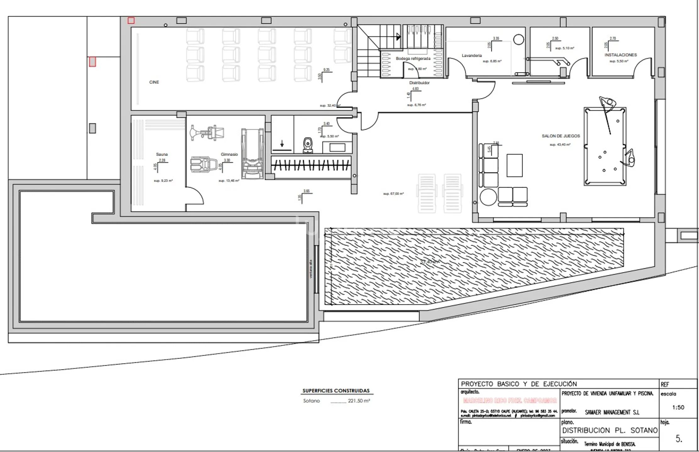 Luxury Villa in La Fustera with Sea Views — Floor Plan 1
