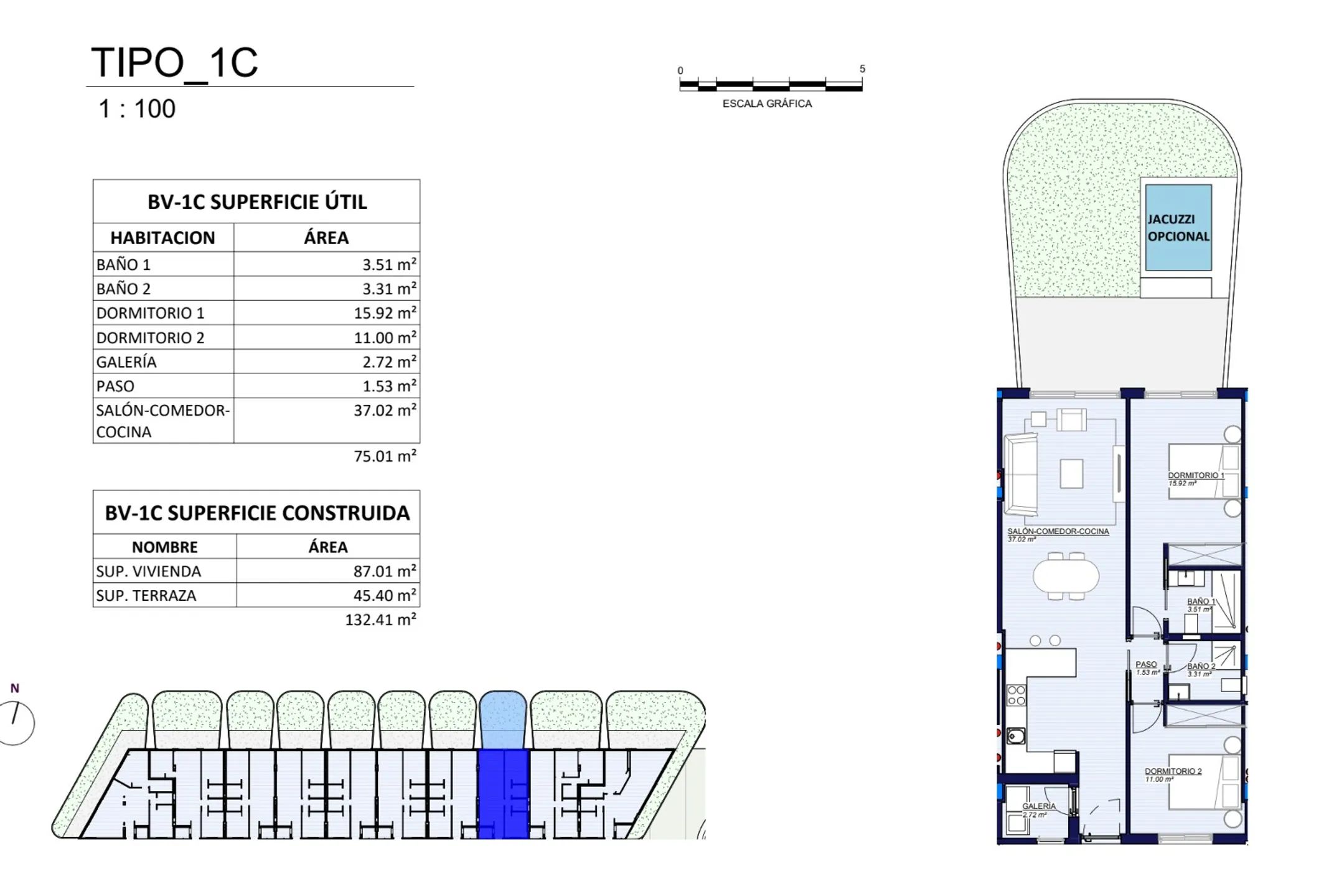 2 Bed Apartment in L'Albir — Floor Plan 1