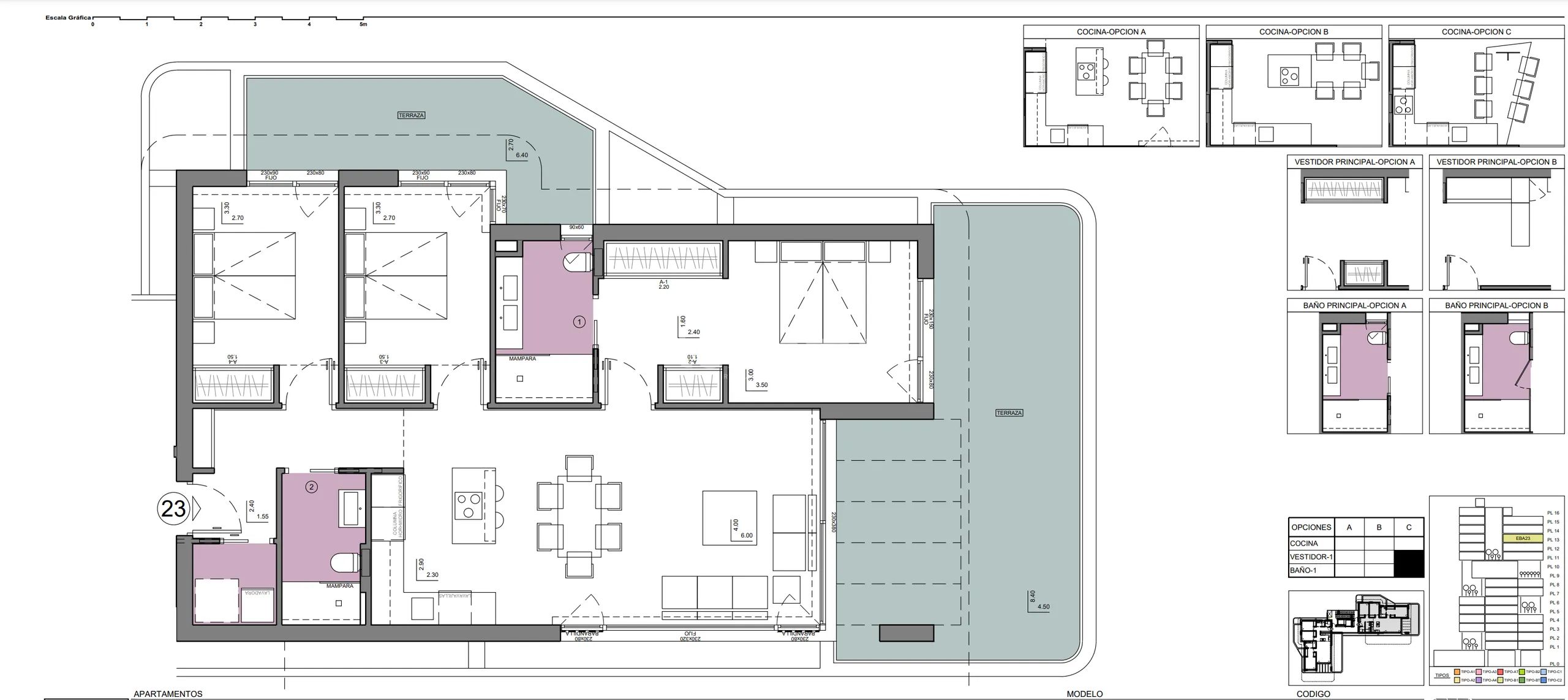 Modern Apartment in Fossa Beach — Floor Plan 1