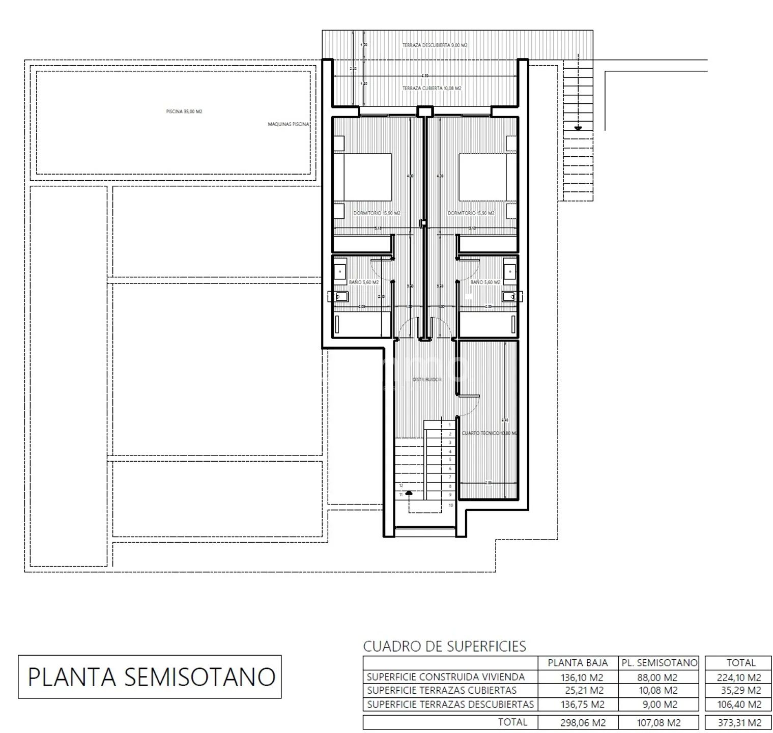 Modern new build villa in the Montgó, Denia — Floor Plan 2