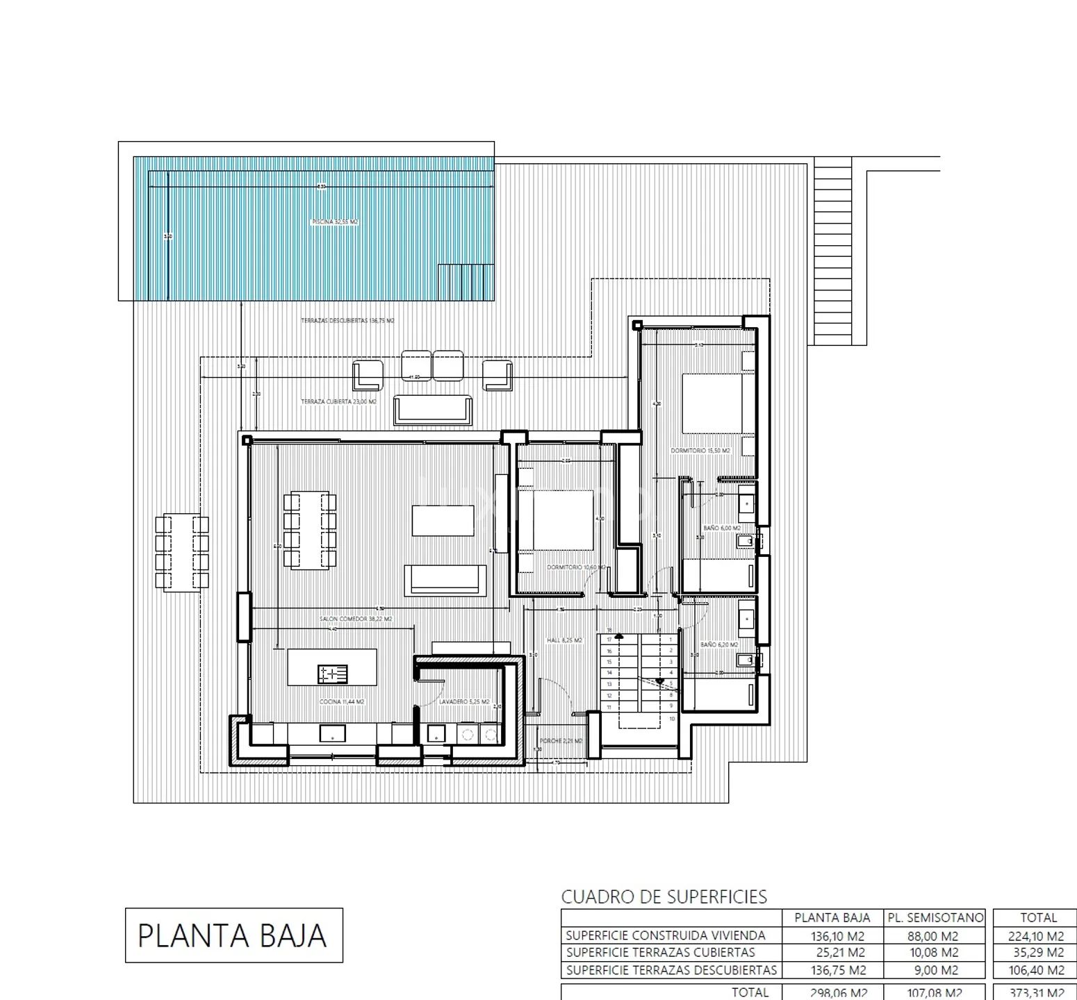 Modern new build villa in the Montgó, Denia — Floor Plan 3