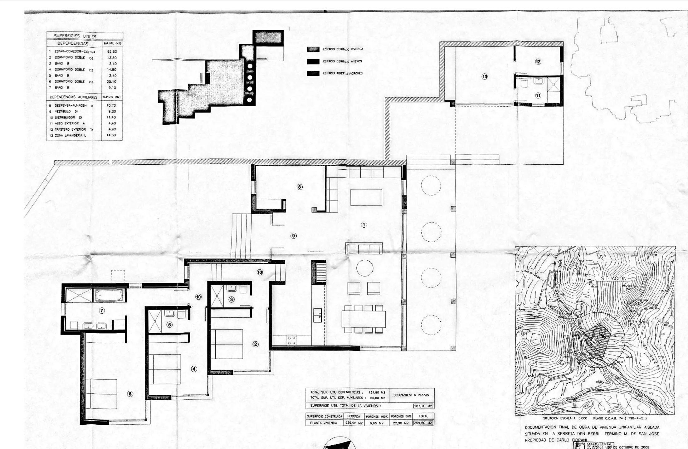Zwei private ibizenkische Fincas mit Blick auf die Landschaft — Floor Plan 1