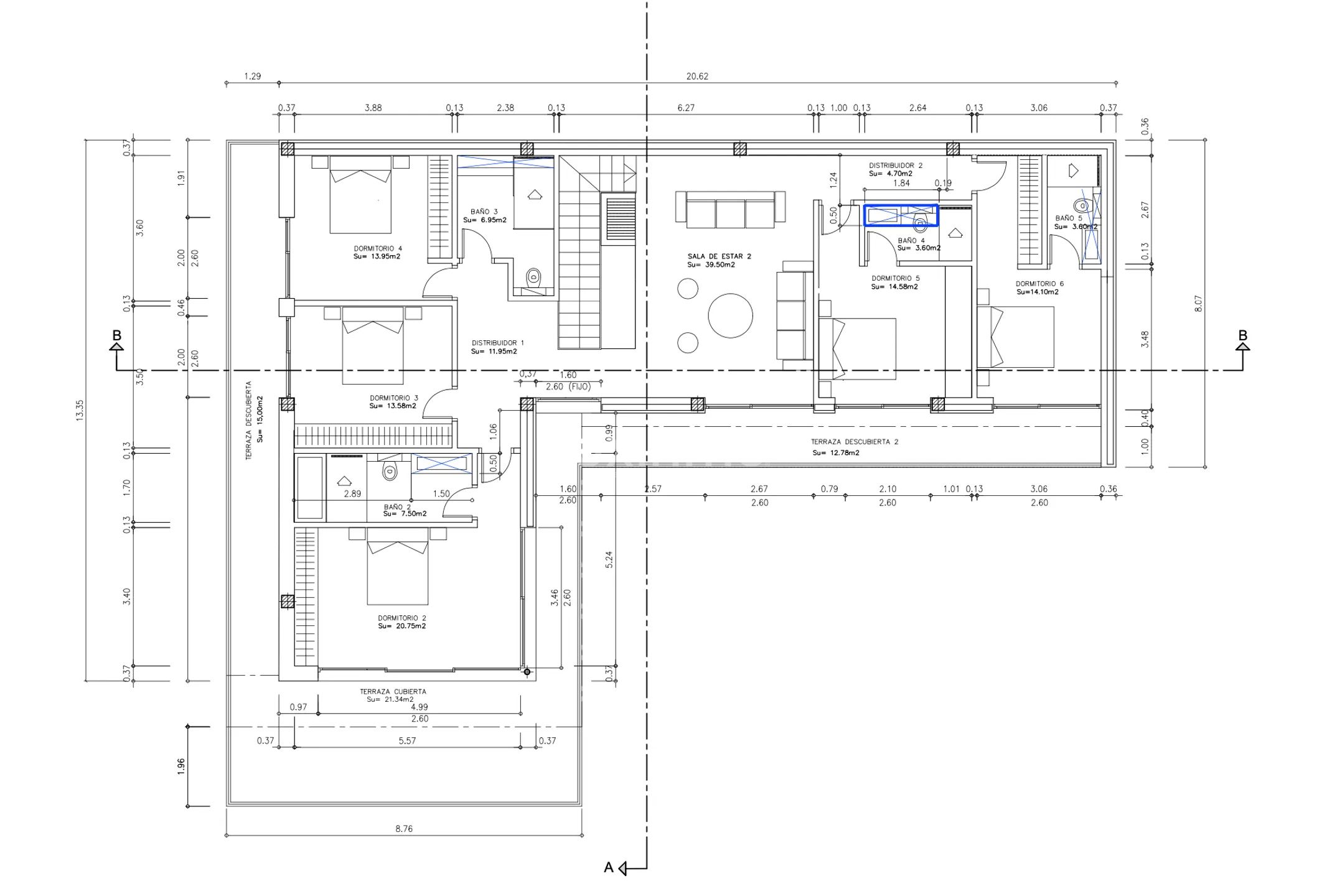 Stunning contemporary 6-Bedroom detached house in Cap Martinet — Floor Plan 3