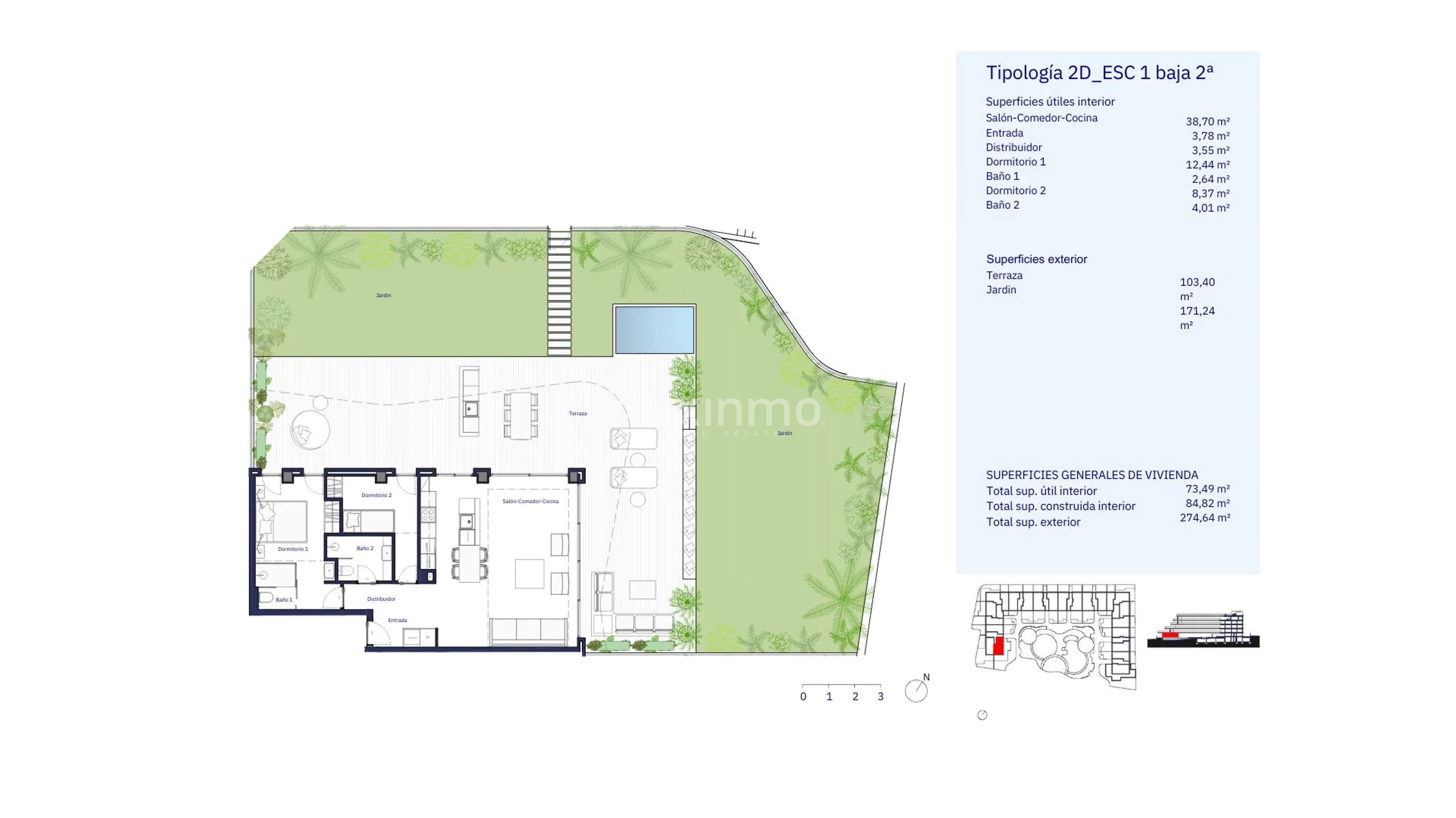 2 Bed Luxury Bungalow in Santa Eulalia del Río — Floor Plan 1