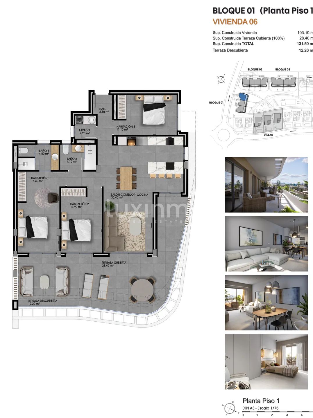 Modern Apartment in Balcón de Finestrat — Floor Plan 1