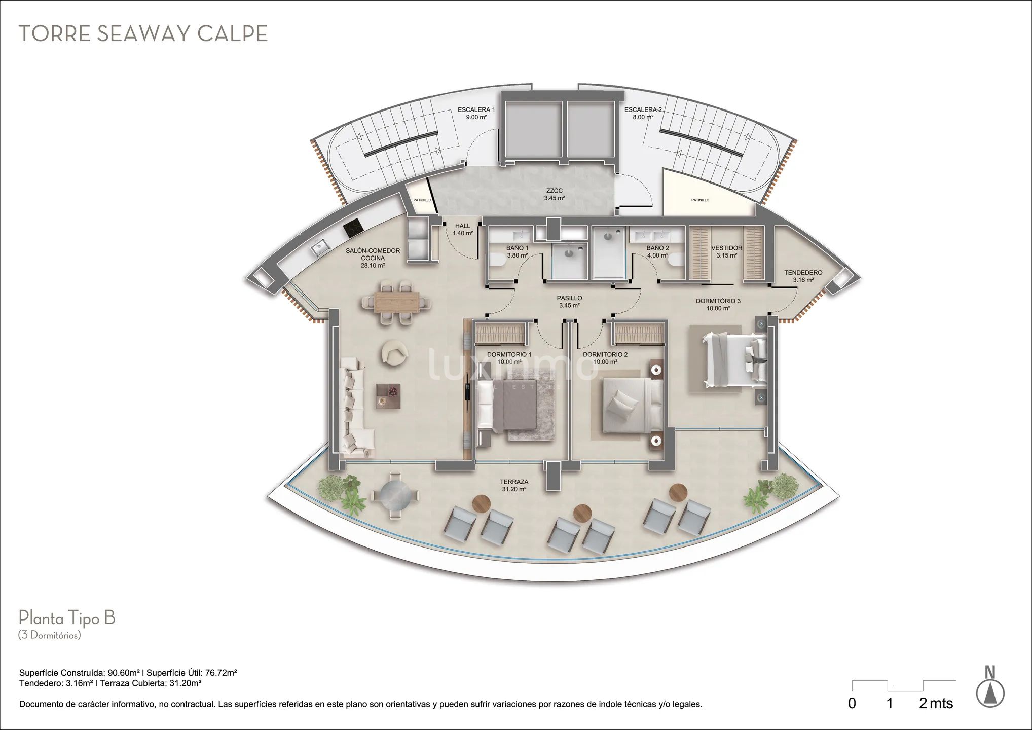 Modern Apartment in Playa Arenal-Bol — Floor Plan 1