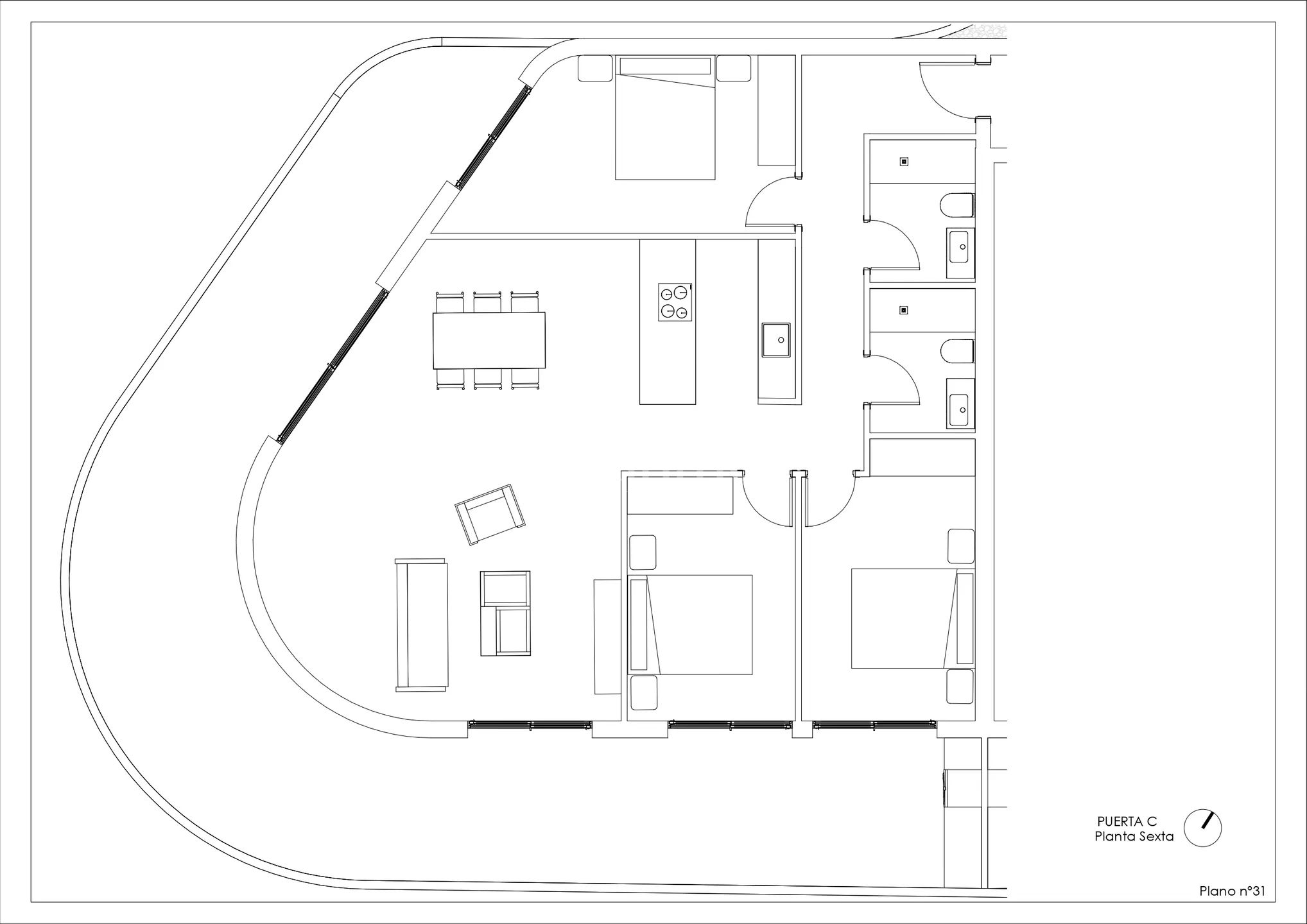 Modern Apartment in Calpe-Manzanera — Floor Plan 1