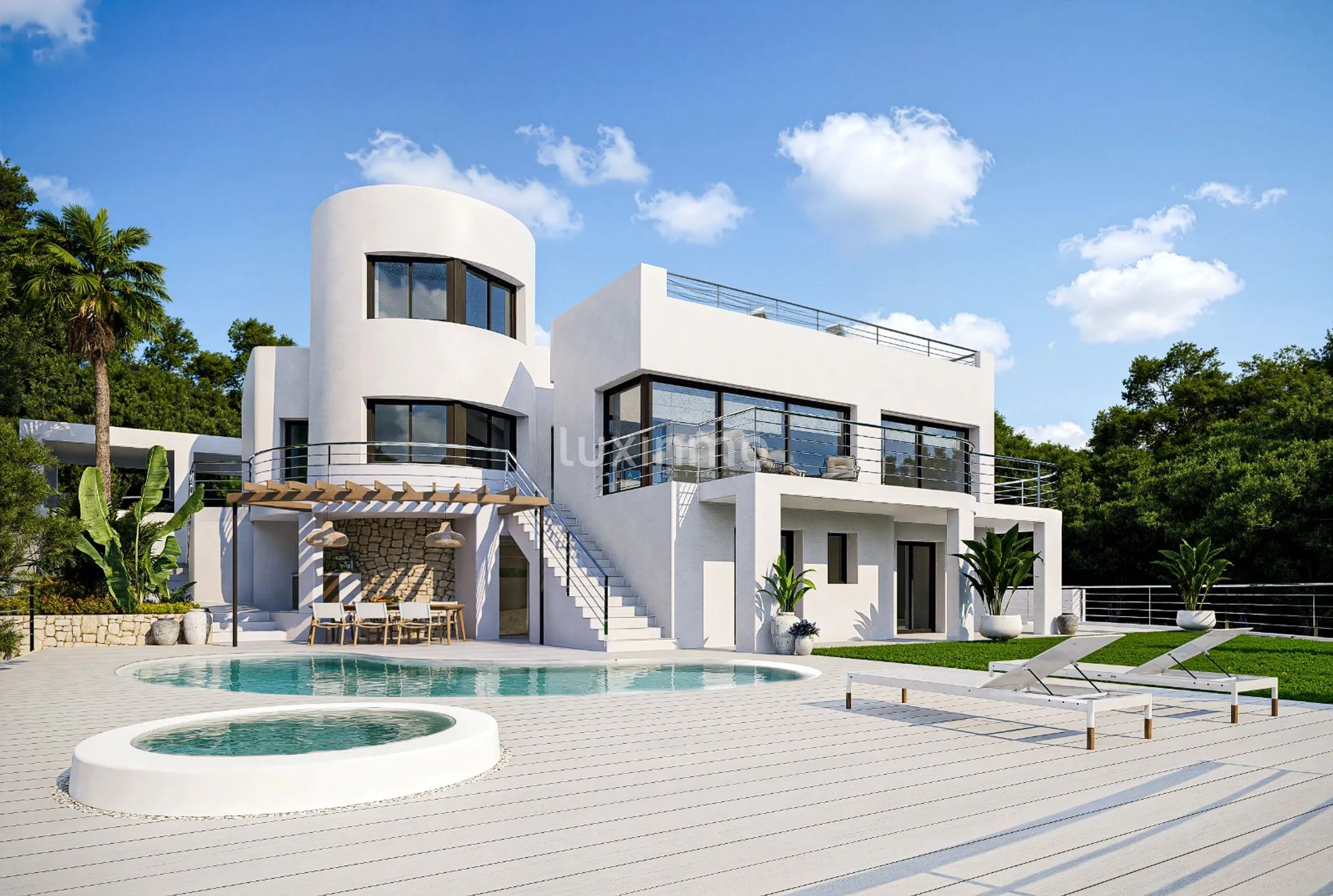 Ibiza style house in Altea Hills
